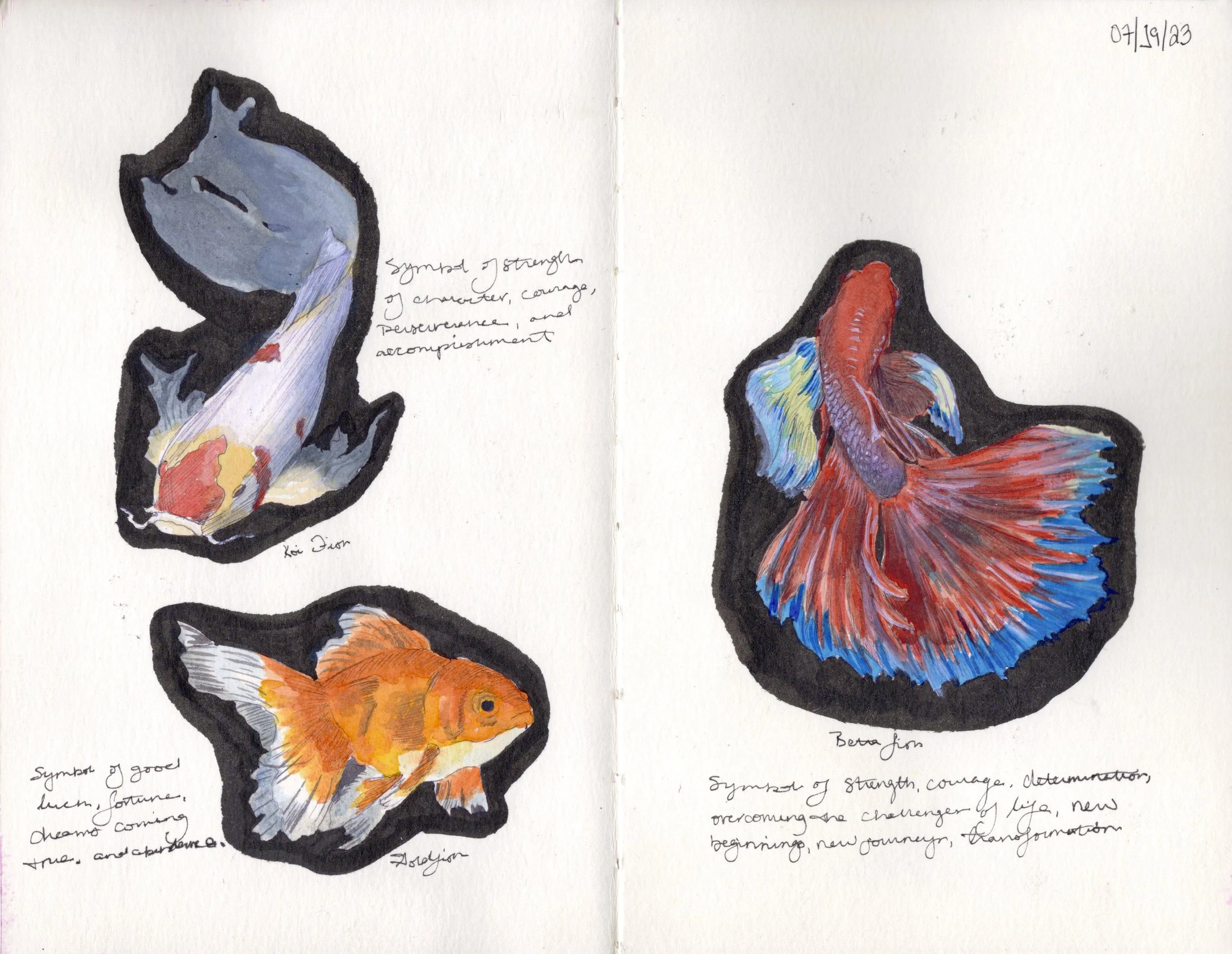 "Sketchbook #9", Ballpoint Pen and Watercolor on Paper, 8.5"x11", 2023