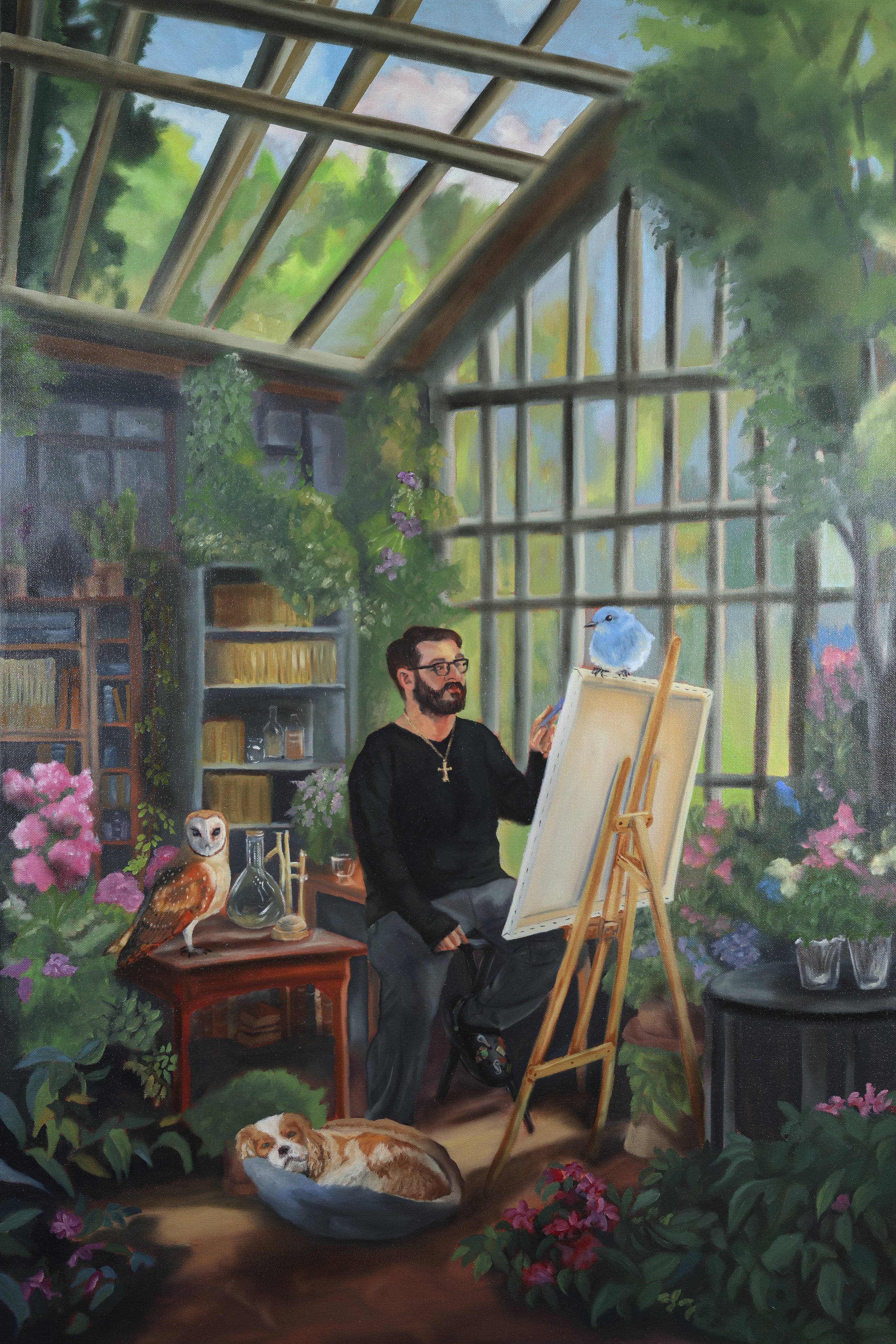 "My Workshop", 24" x 36", Oil on Canvas, 2025 