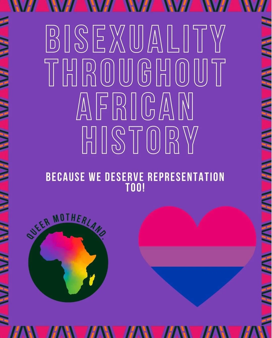 LET&rsquo;S GIVE IT UP FOR THE BISEXUAL AFRICANS!!! Here&rsquo;s a quick history lesson and why celebrating bisexual Africans is so so important!! 💖💜💙

Bisexual Visibility Day (9/23) was first celebrated in 1999 with its first observance at the In