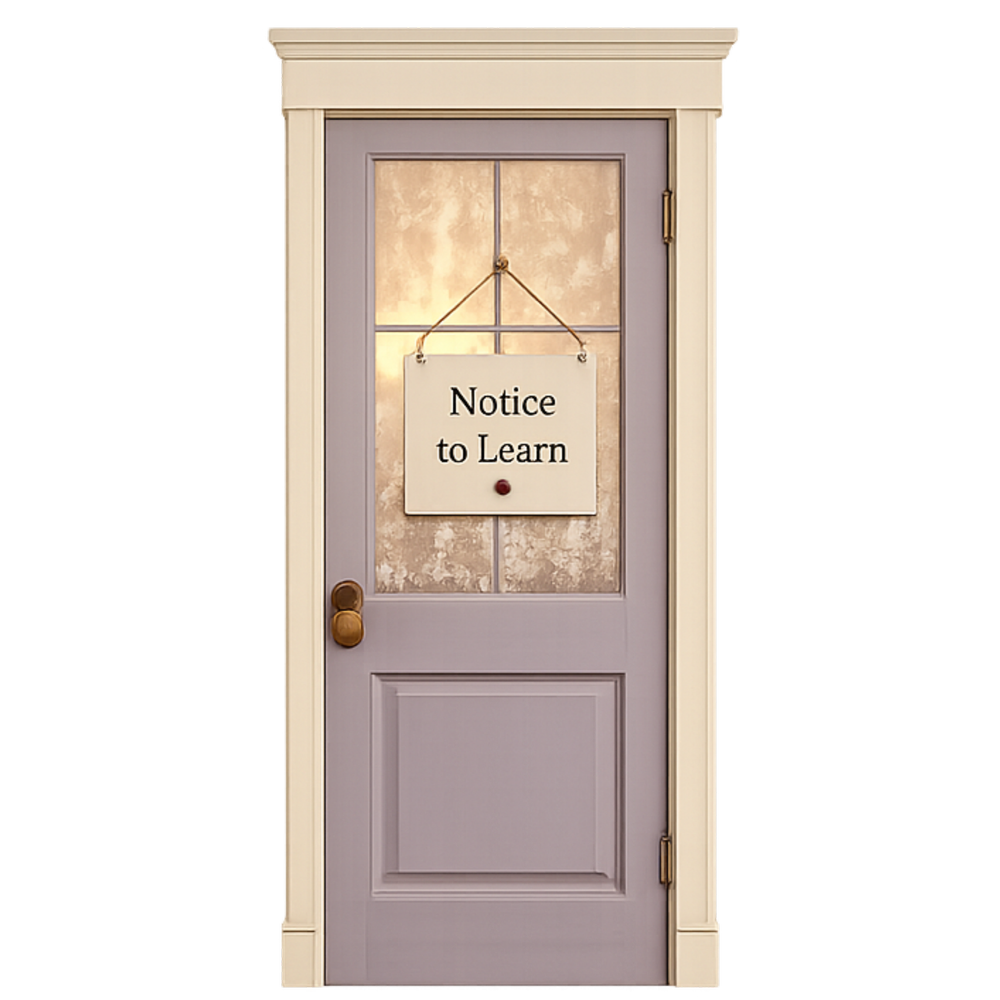 Lavender door representing therapy for teens