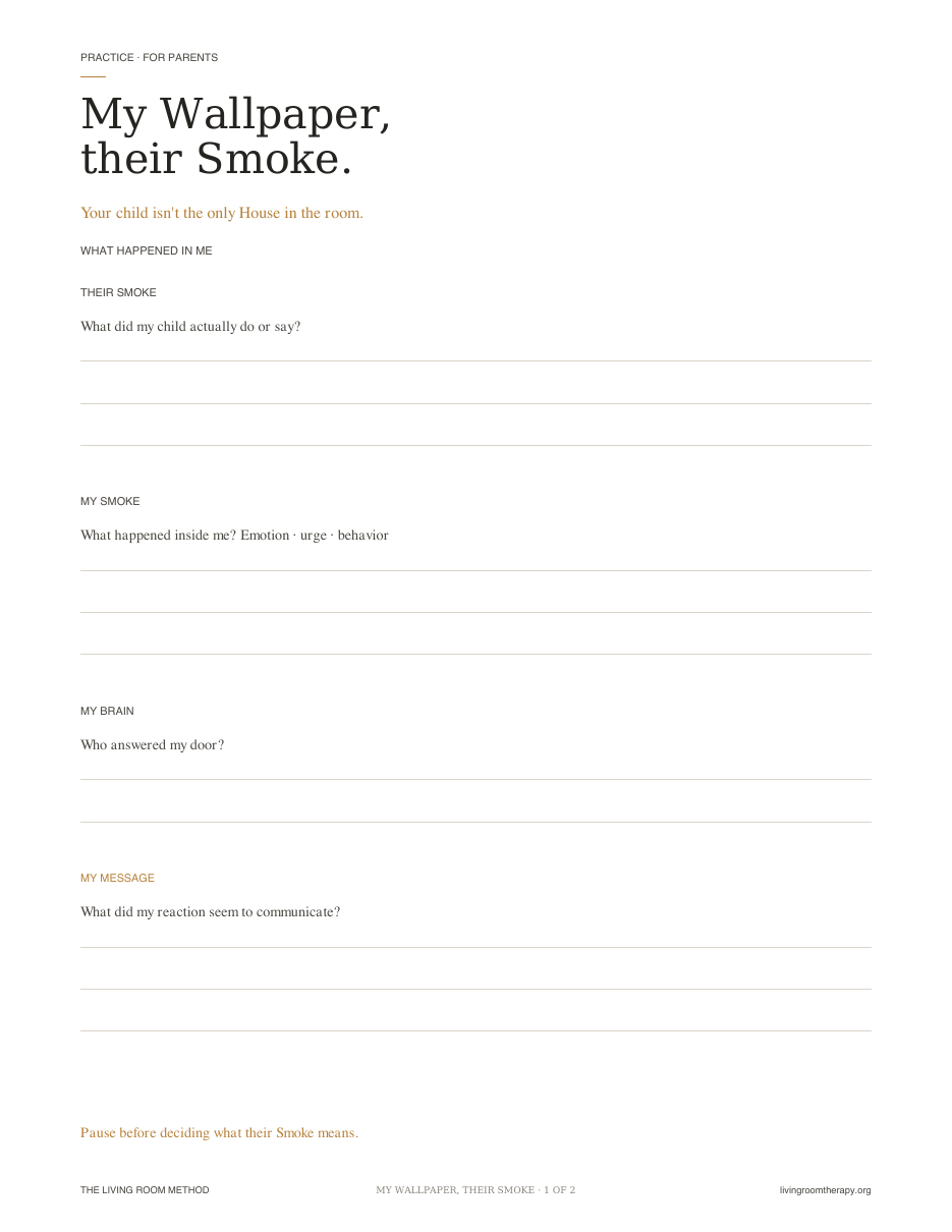 My Wallpaper, Their Smoke parenting resource preview