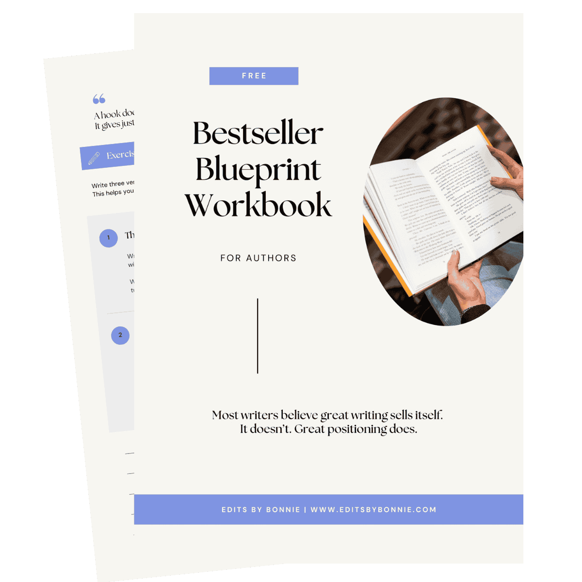 Free Bestseller Blueprint Workbook, a guide for writers to plan and develop bestselling books