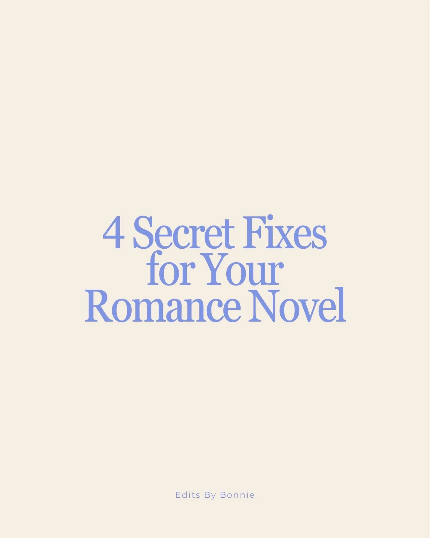 As a book editor, few things are more heartbreaking than amazing writing with a flat romance!

These four editor-approved tweaks will make readers root for your couple from page one. 

🩷

#bookeditor #romanceauthor #indieromanceauthor