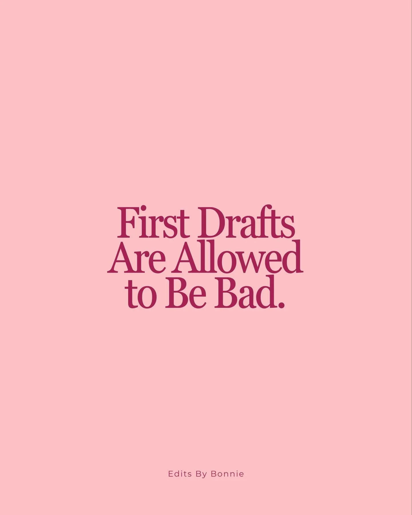 Your first draft doesn&rsquo;t need to be perfect. It just needs to exist. 
 Consistency beats inspiration every time, and messy drafts are where the magic begins.

📝

#bookeditor #amwritingfiction #selfpublishingauthor