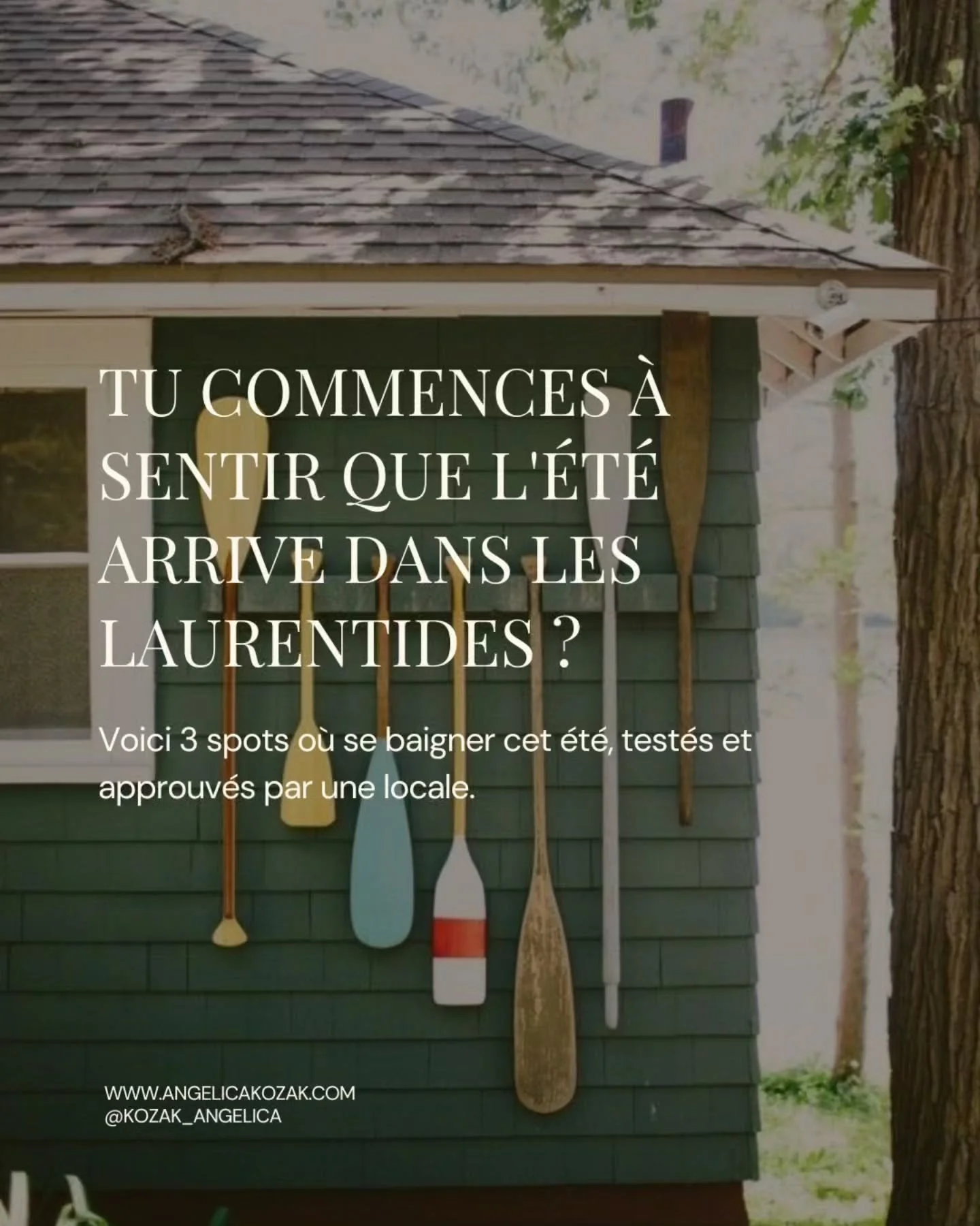 Tu sens l'&eacute;t&eacute; qui arrive ? 

Dans les Laurentides, l'&eacute;t&eacute; c'est pas juste beau &agrave; regarder c'est quelque chose que tu vis vraiment, chaque jour.

Des lacs &agrave; quelques minutes de chez toi. De l'eau propre. De l'a