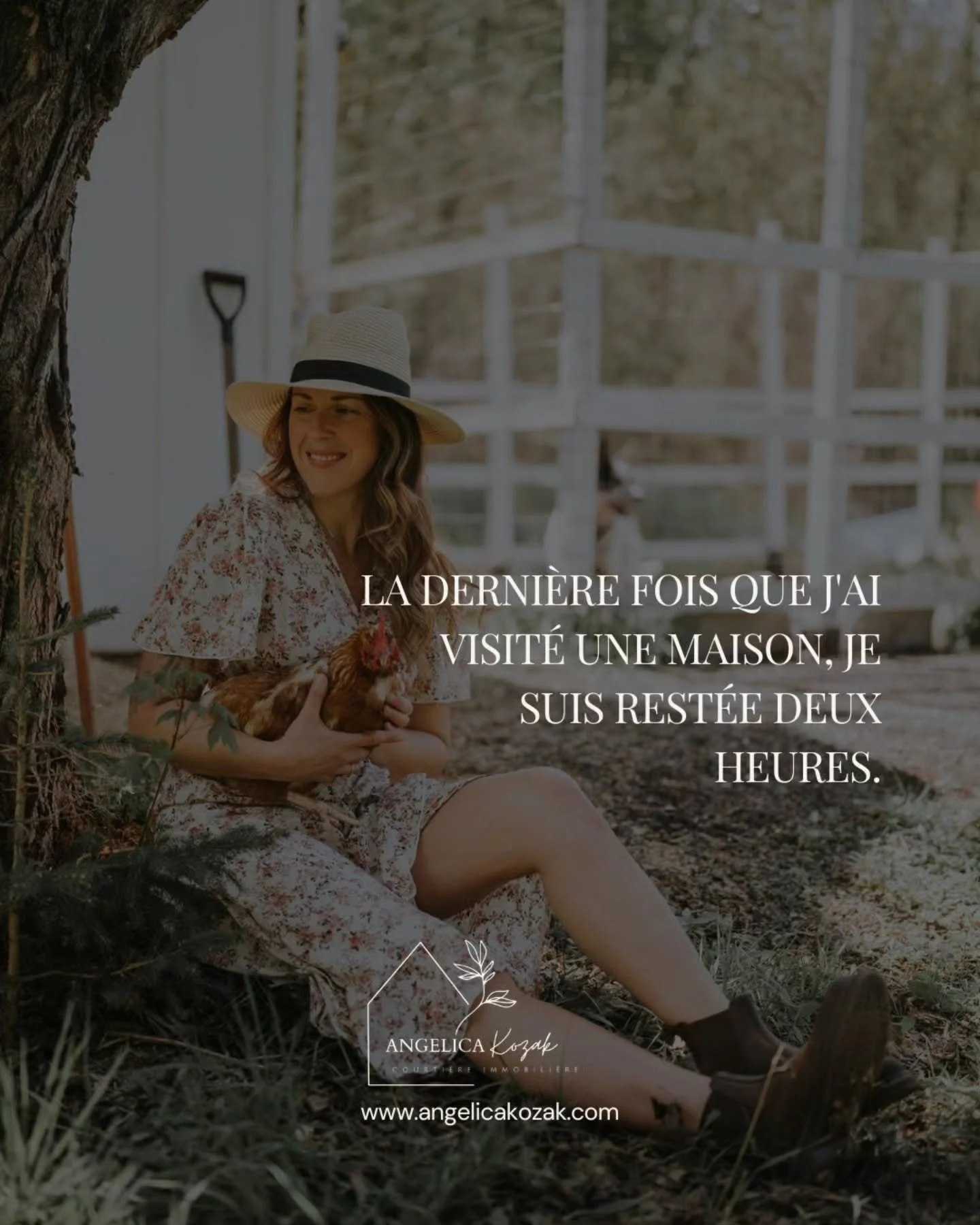 Si tu cherches une courti&egrave;re classique, je suis probablement pas la bonne personne...

Honn&ecirc;tement ? Je ne me sens pas vraiment comme une courti&egrave;re immobili&egrave;re.

Je me sens comme l'accompagnatrice qui embarque dans ton proj