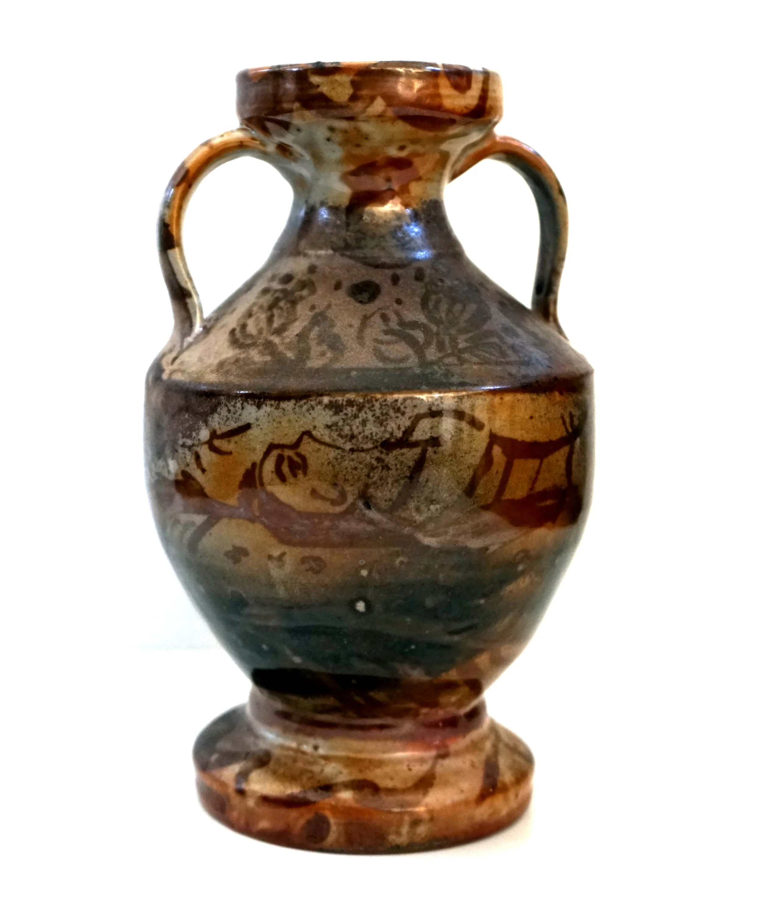 Ceramic work featuring a person at rest.