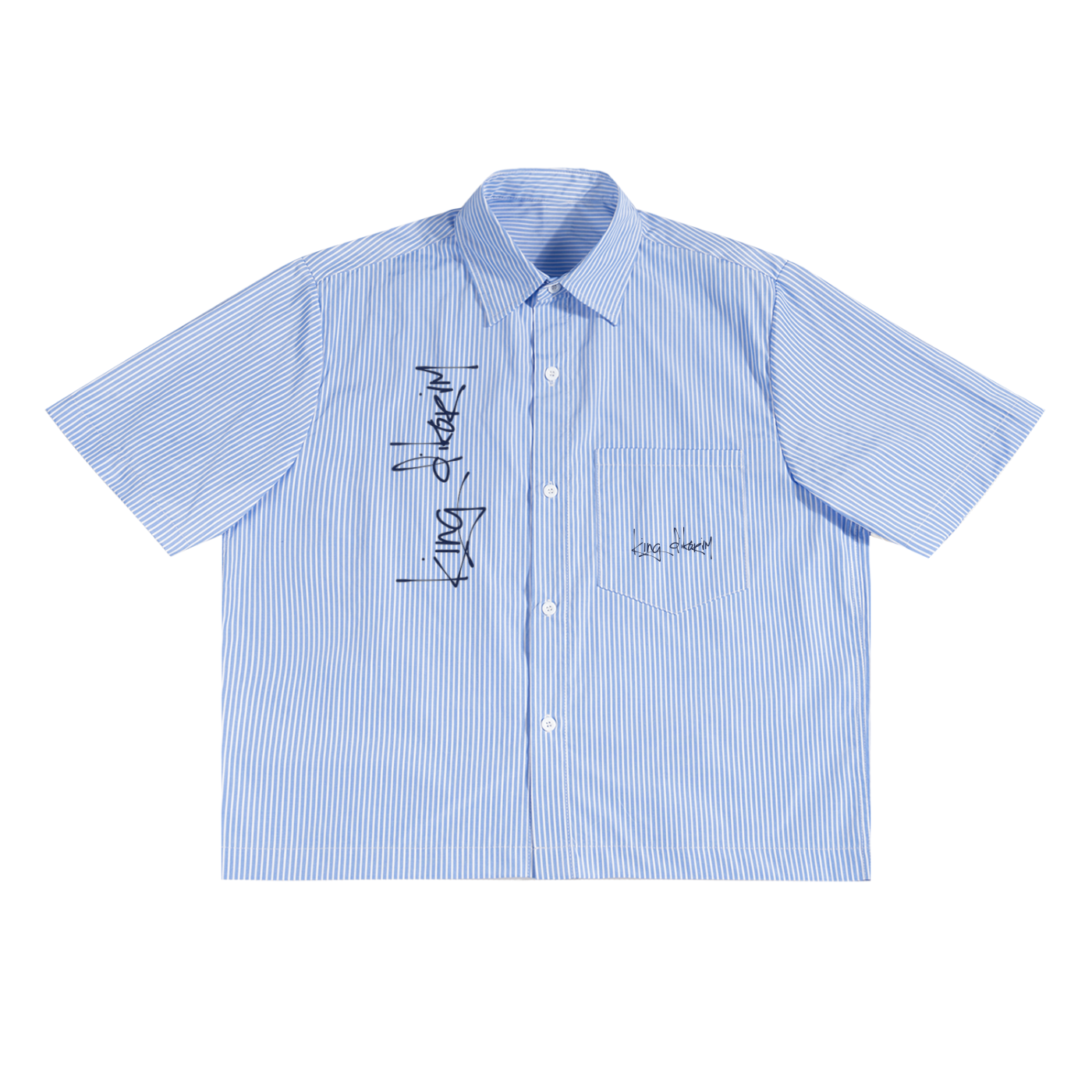 Oversized Vertical Stripe Boxy Shirt - MTH II