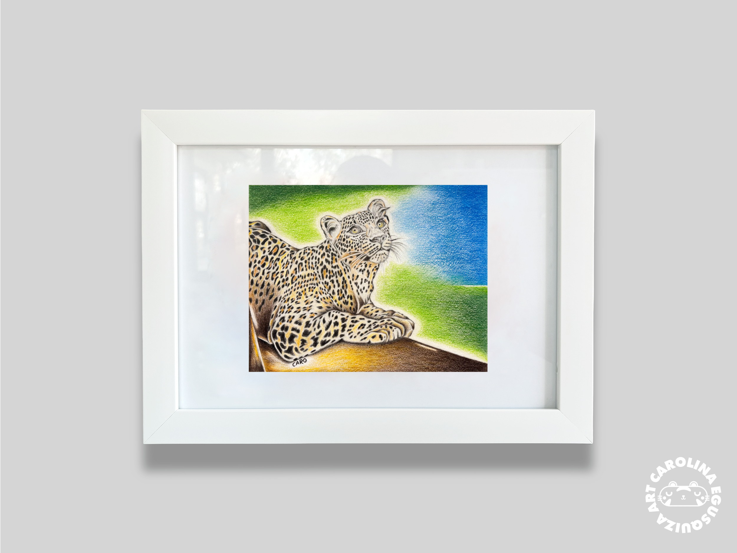 Leopard, A4 Frame Display With Logo, Digital.PNG