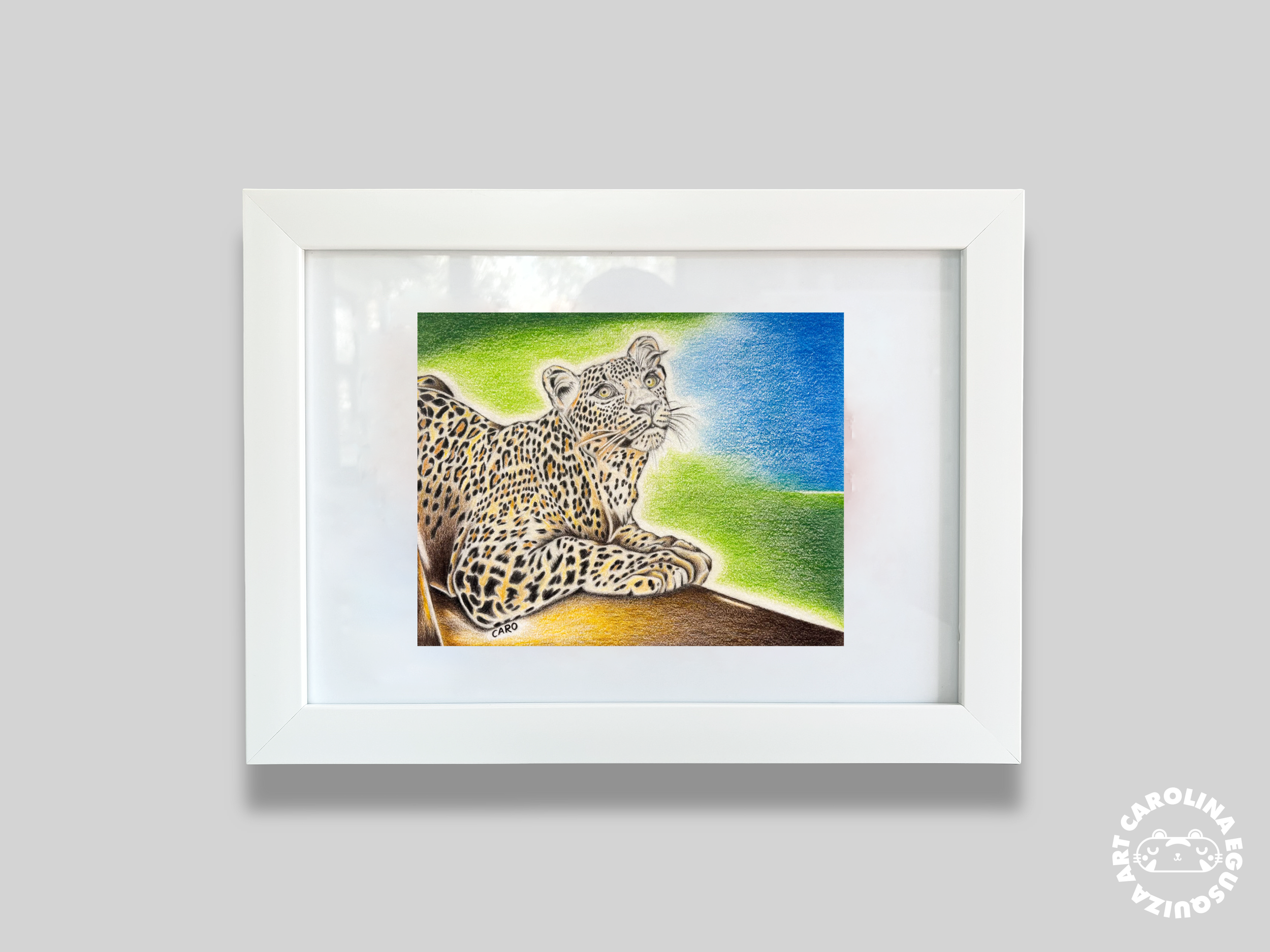 Leopard, A4 Frame Display With Logo, Digital.PNG