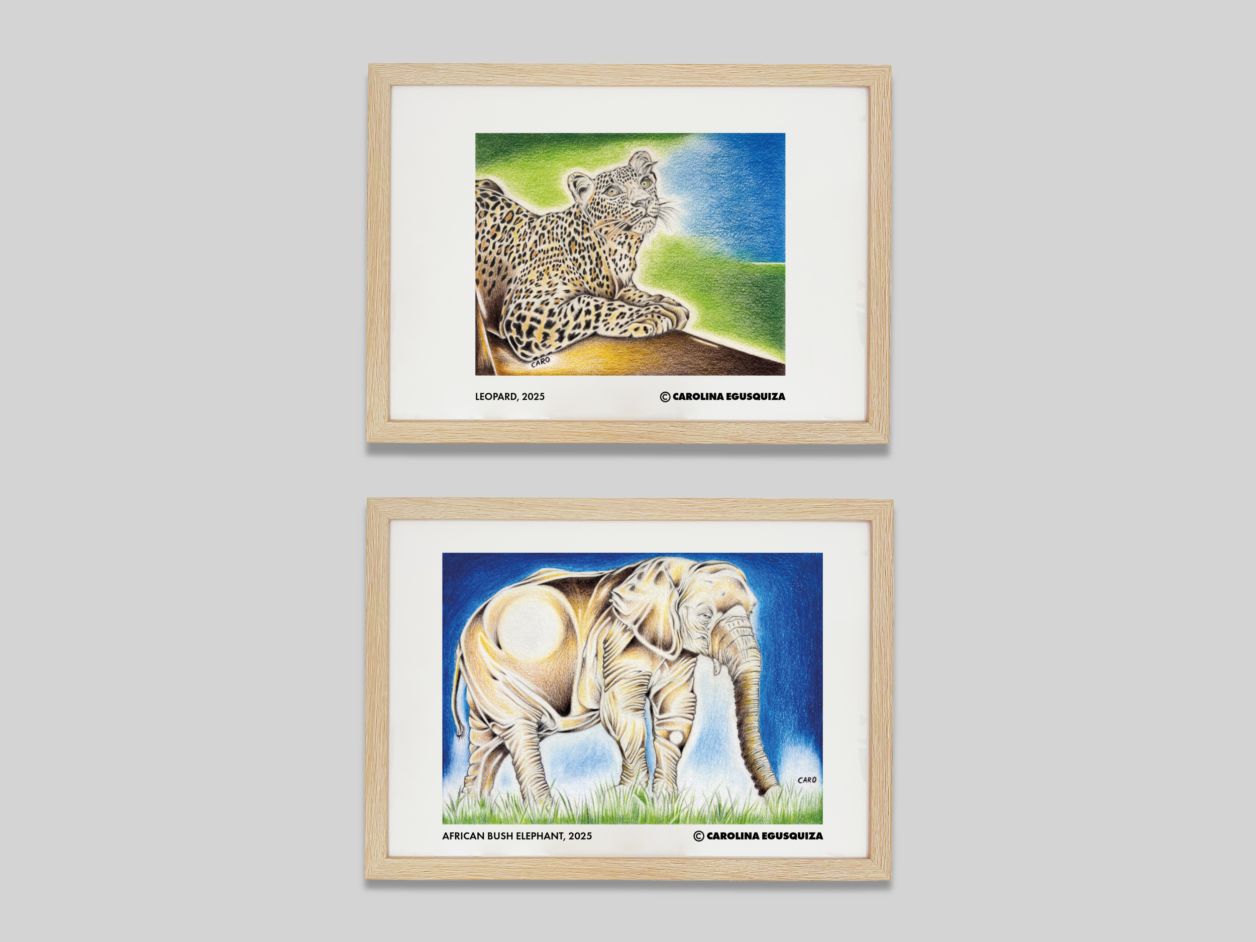 Elephant and Leopard, CMYK Digital Frames Display 2.PNG