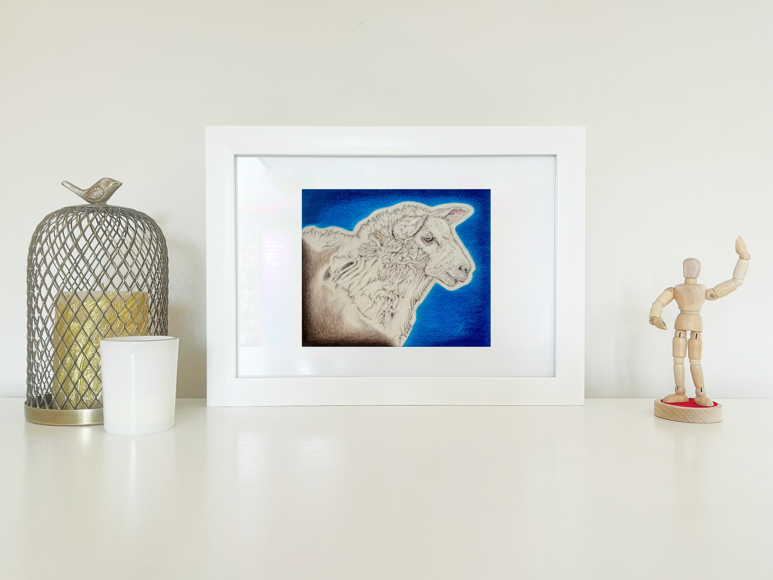 The Peaceful Sheep Print, A4