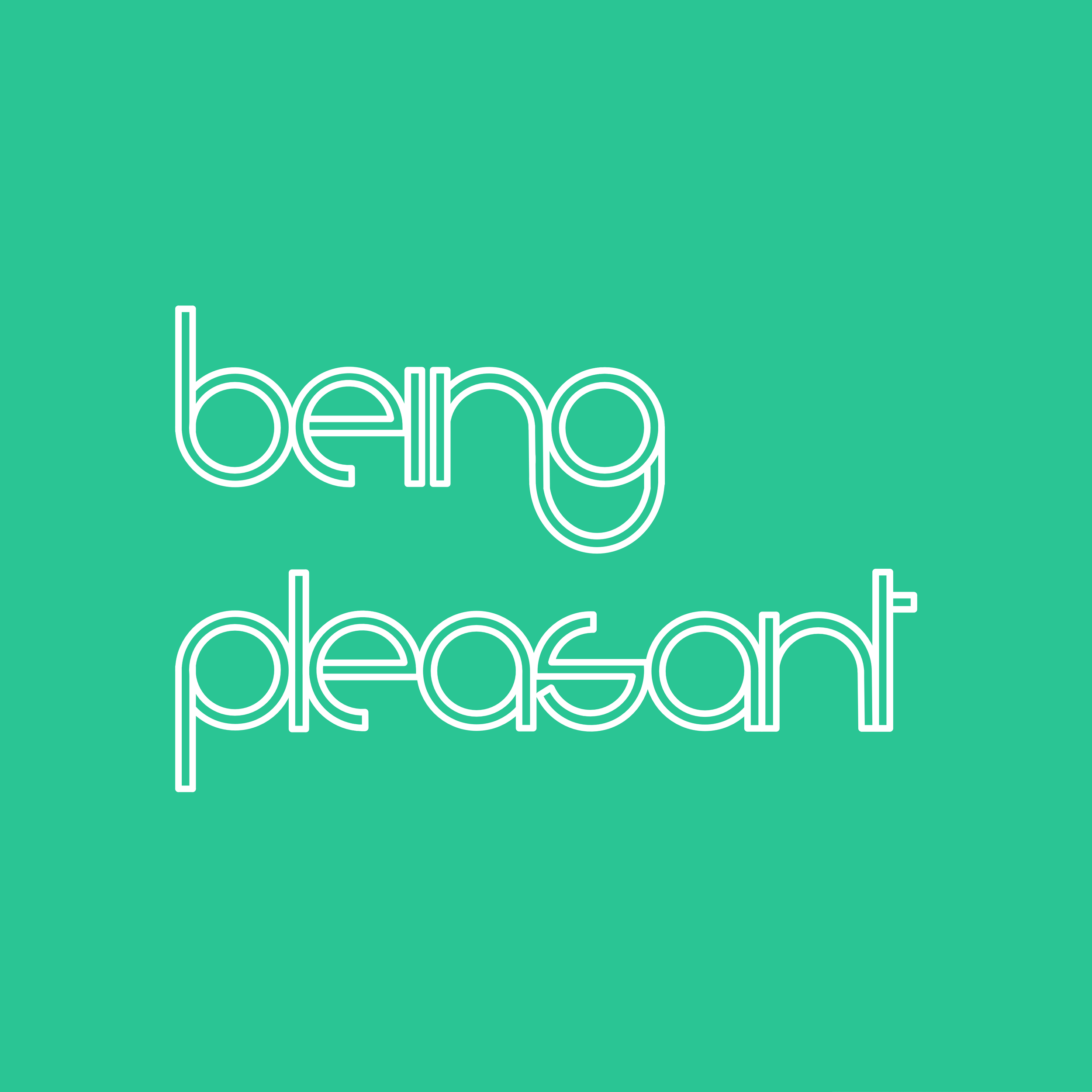 Written logo with green background.