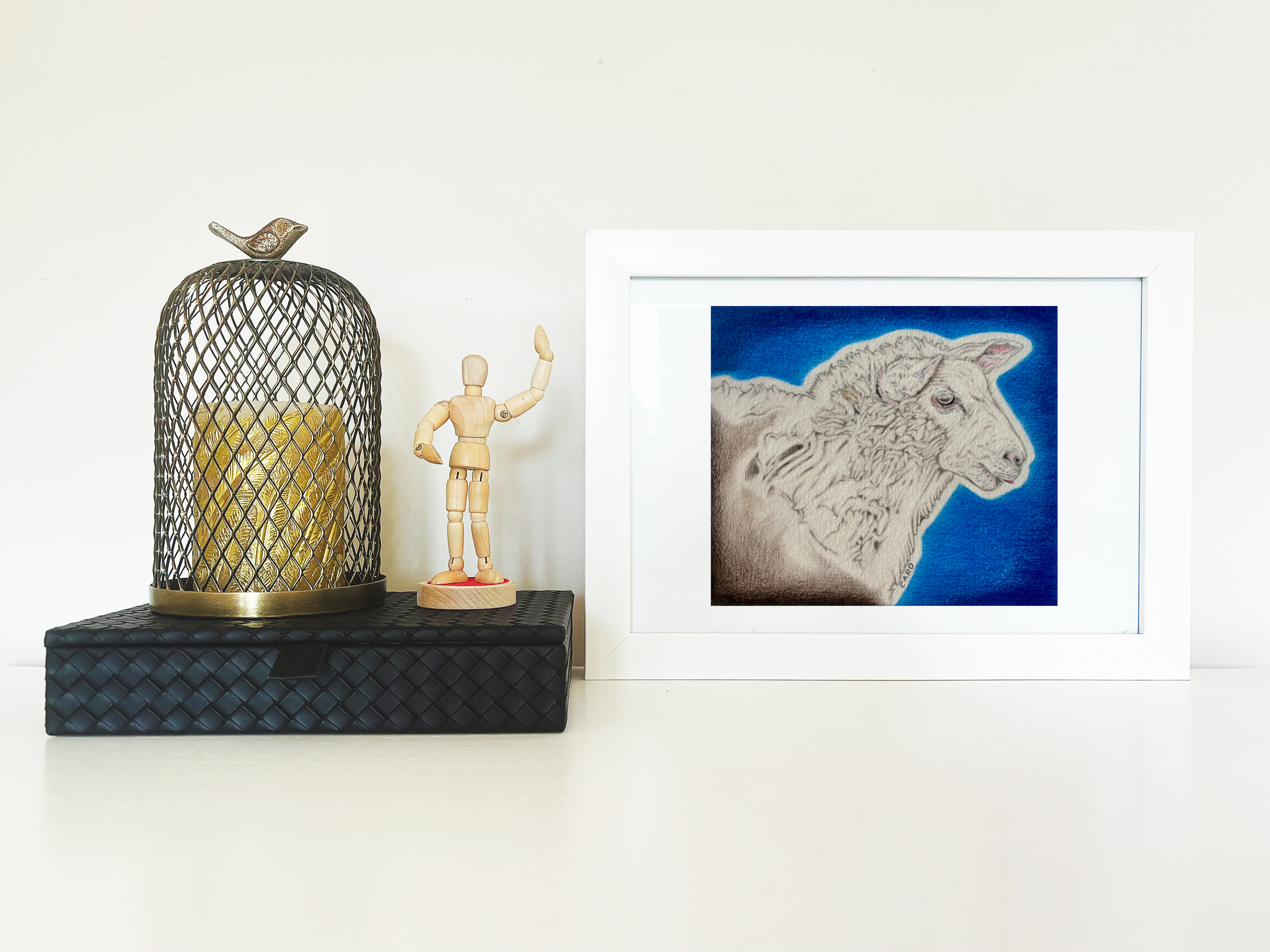 The Peaceful Sheep, A4 Frame Display.PNG