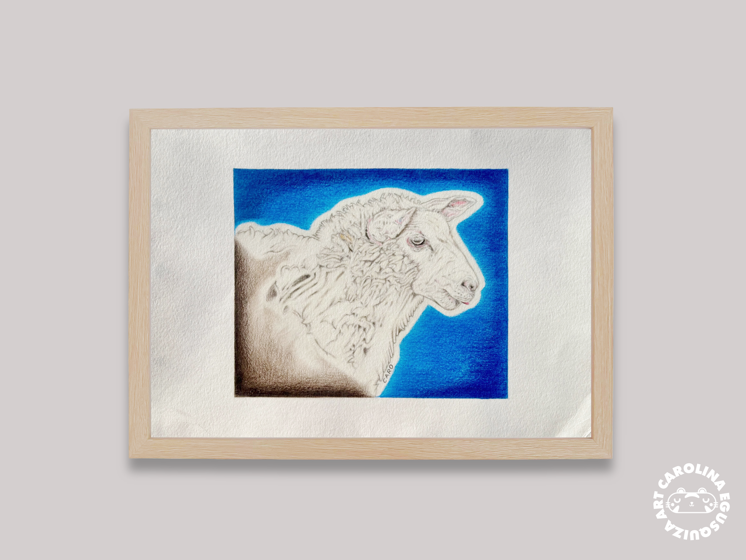 The Peaceful Sheep, A3 Digital Frame With Logo.PNG