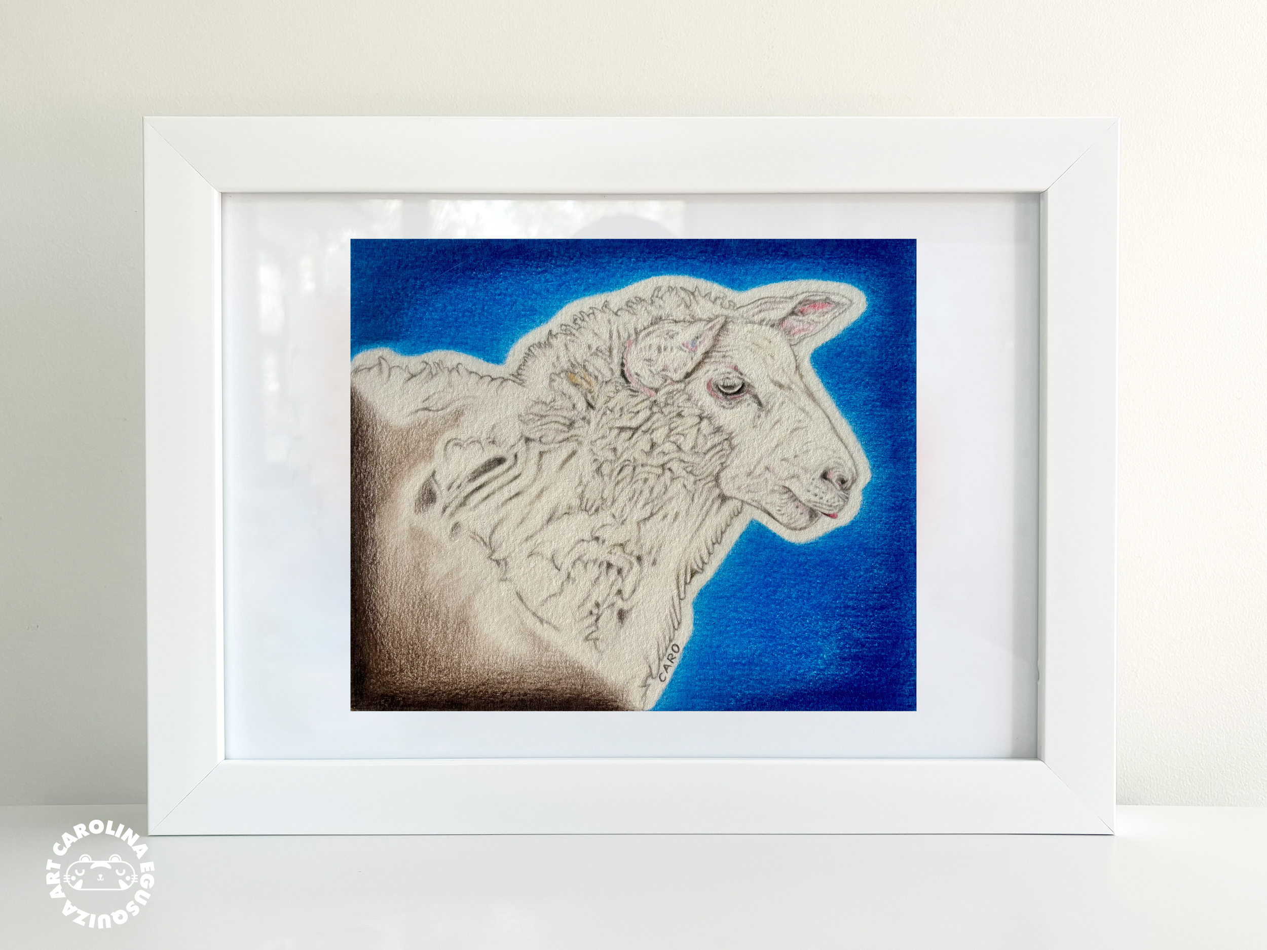 The Peaceful Sheep Print, A4