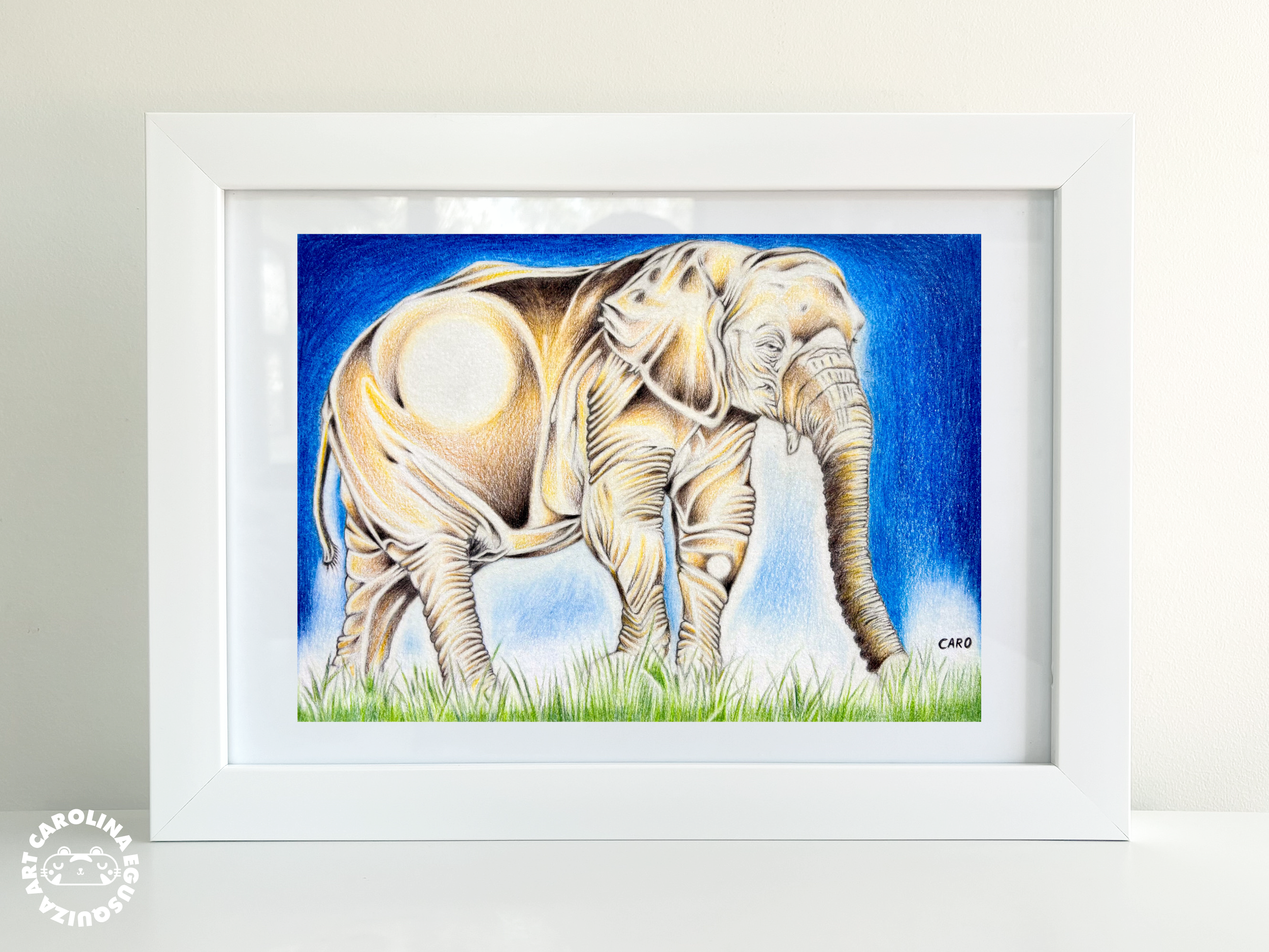 African Bush Elephant, A4 Frame Display 2.PNG