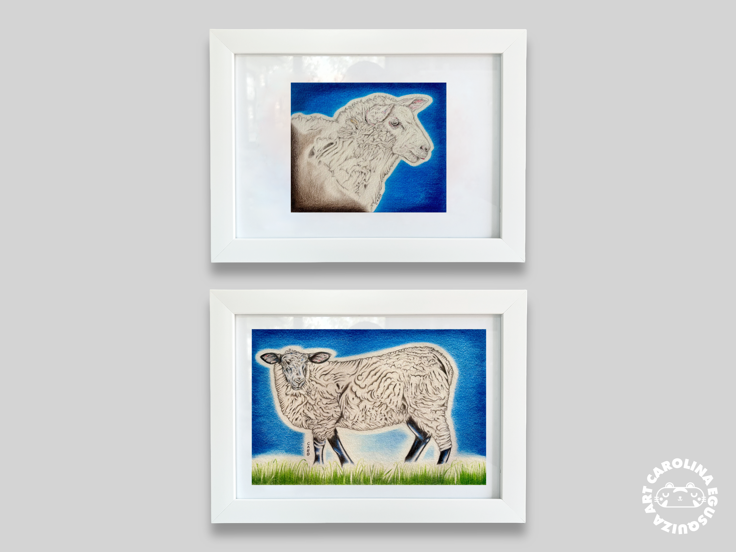 Sheep Drawings, A4 Digital Frame Display With Logo.PNG