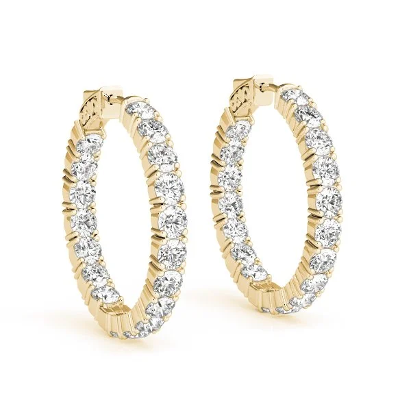 AureJin Diamond Hoop Earrings (5.4CTW)