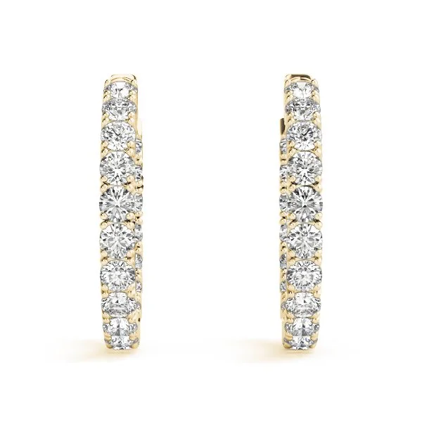 AureJin Diamond Hoop Earrings (5.4CTW)