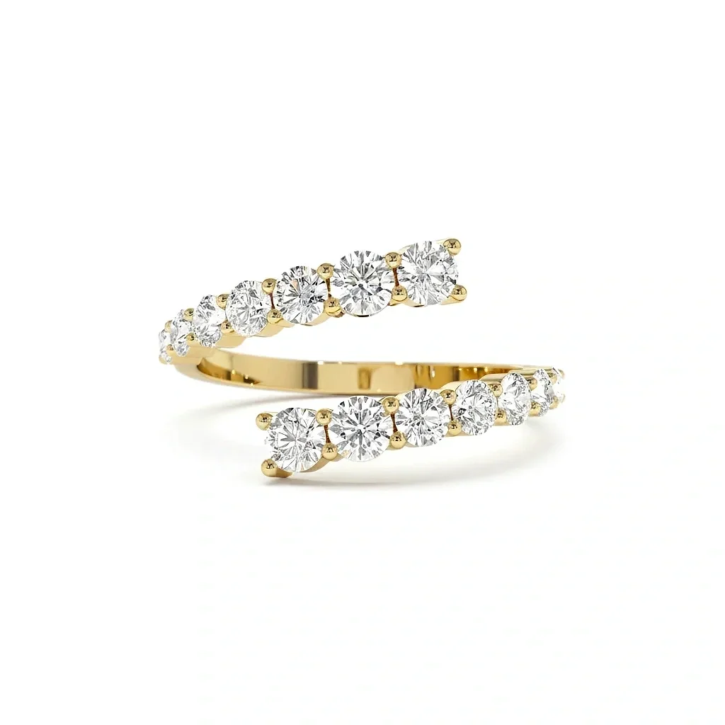 Cross-Wrap Diamond Ring