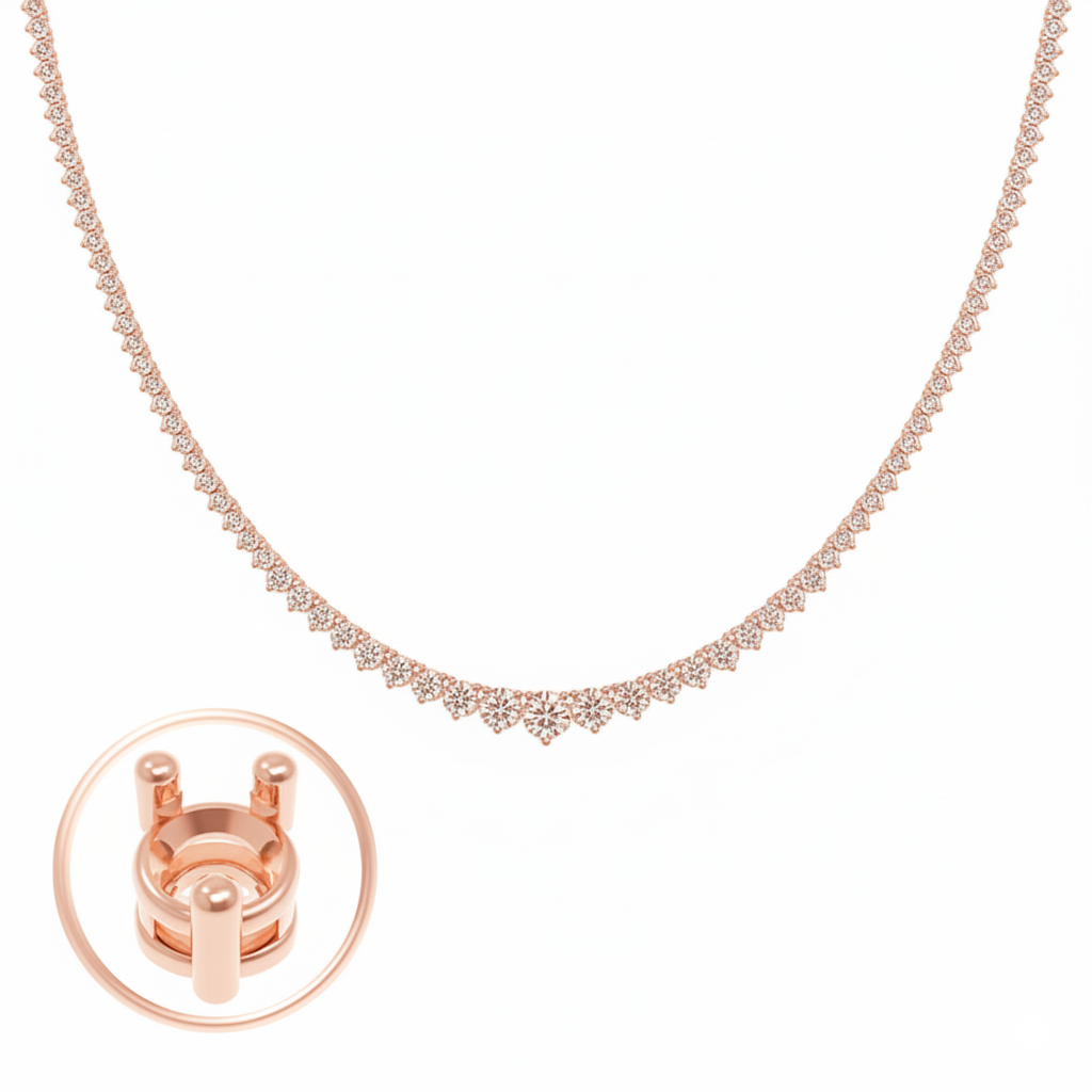 AureJin Graduate Tennis Necklace