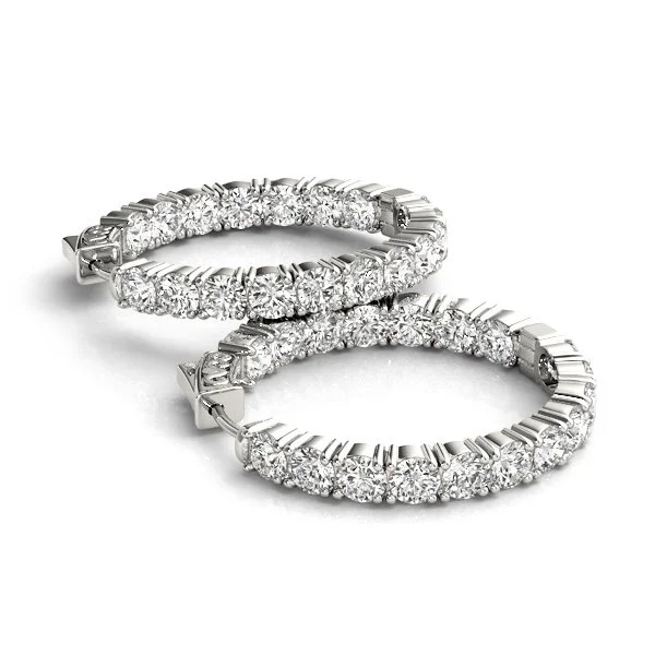 AureJin Diamond Hoop Earrings (5.4CTW)