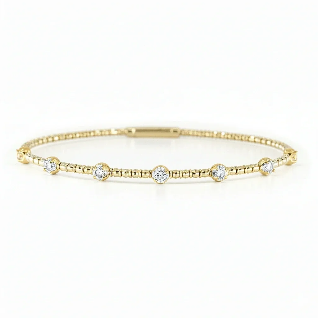 Elevé Seven Diamond Tension Bangle