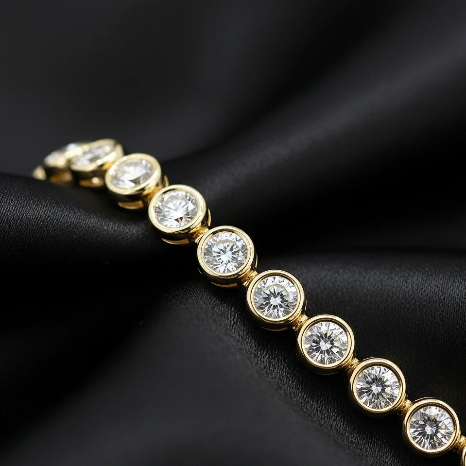 Bezel Diamond Tennis Bracelet
