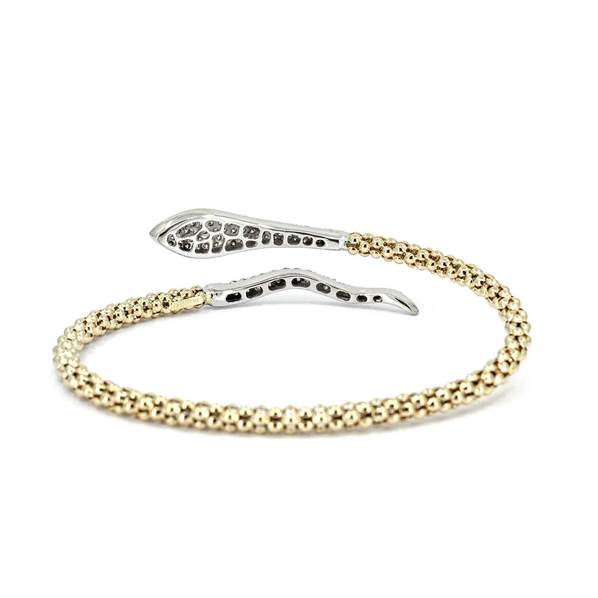 Snake Head and Tail Bangle Bracelet