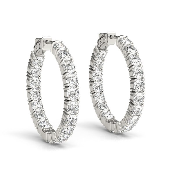 AureJin Diamond Hoop Earrings (5.4CTW)