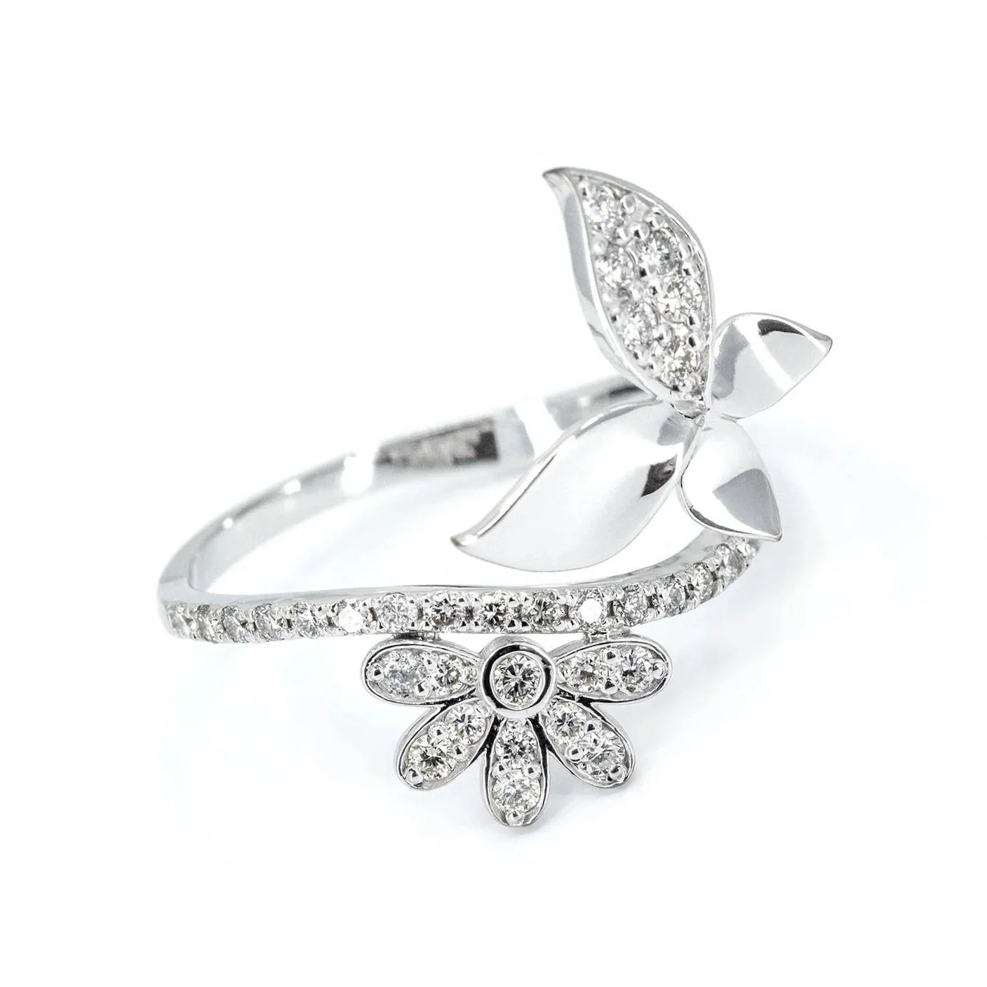 Wing and Bloom Motif Ring
