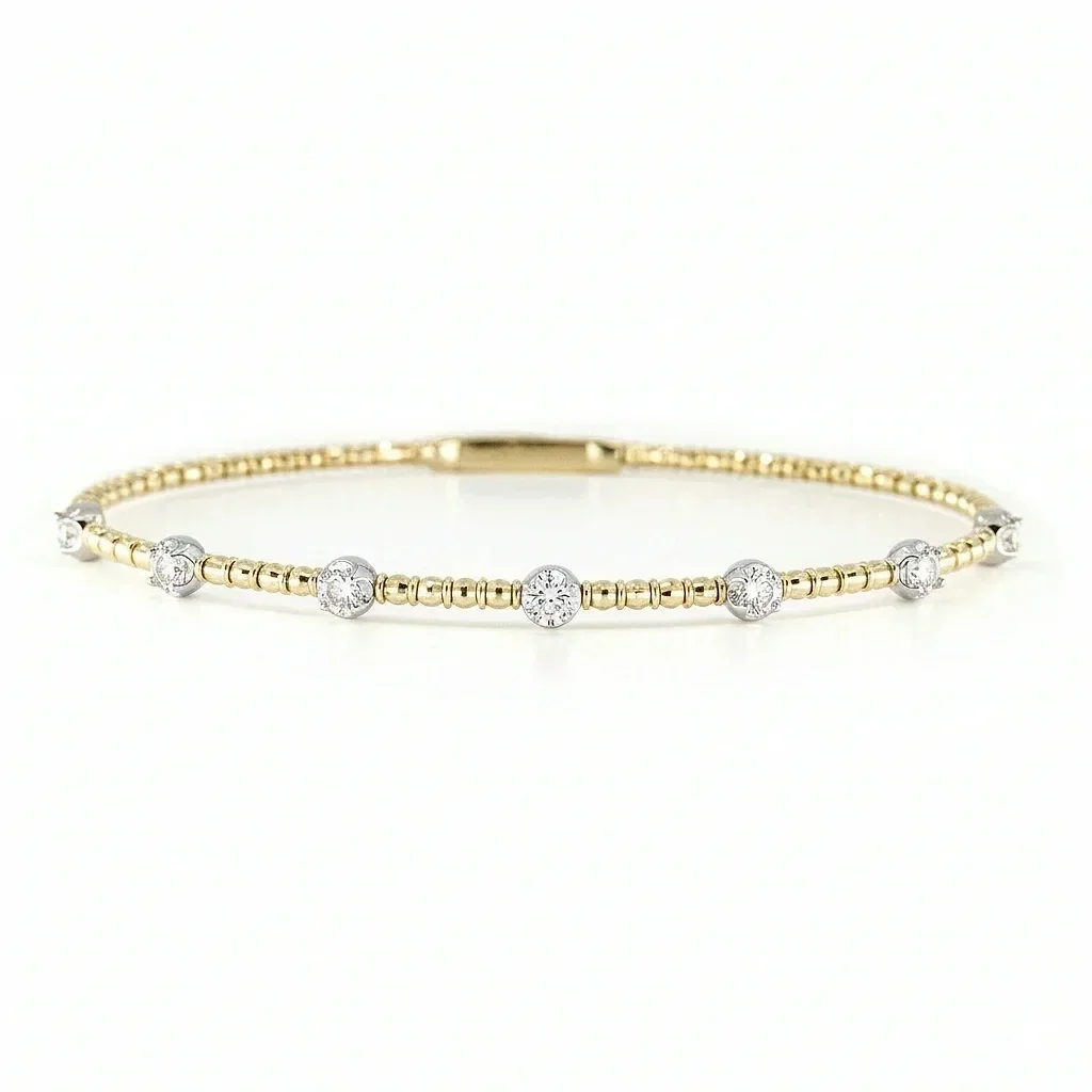 Elevé Seven Diamond Tension Bangle