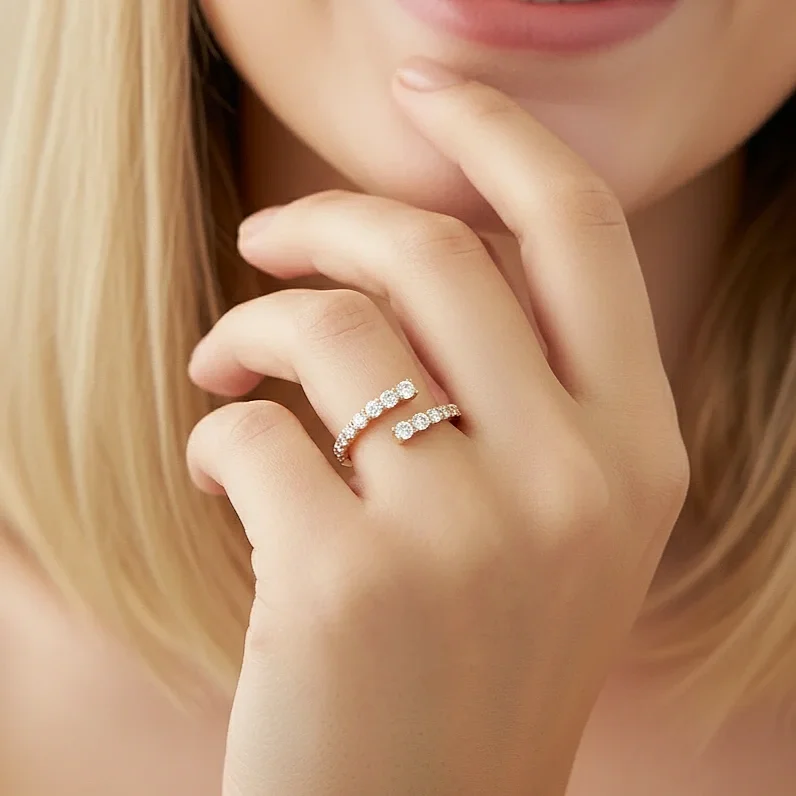 Cross-Wrap Diamond Ring