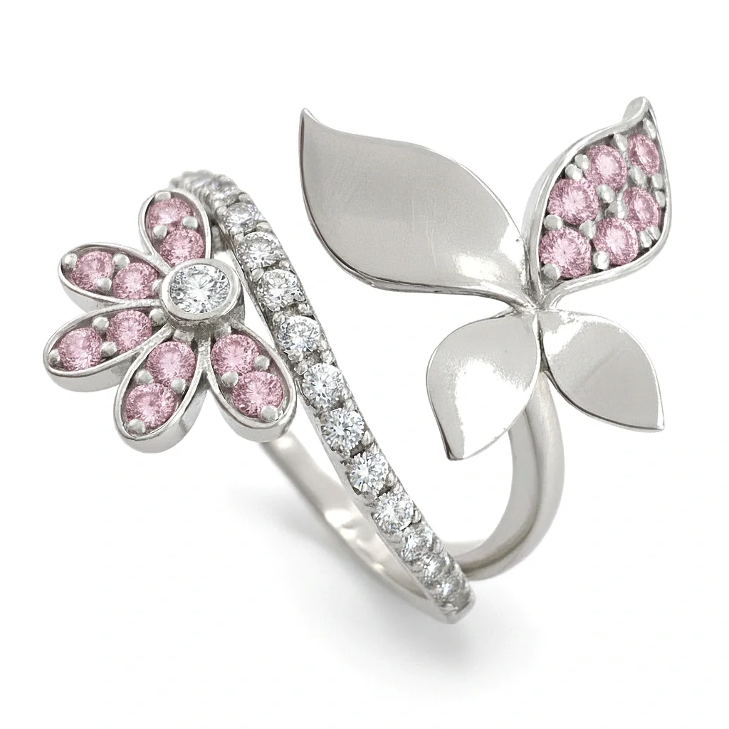 Wing and Bloom Motif Ring