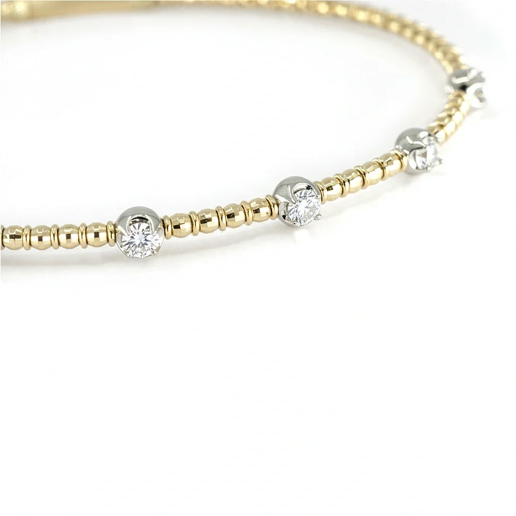 Elevé Seven Diamond Tension Bangle