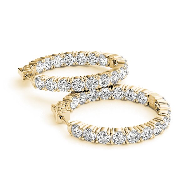 AureJin Diamond Hoop Earrings (5.4CTW)