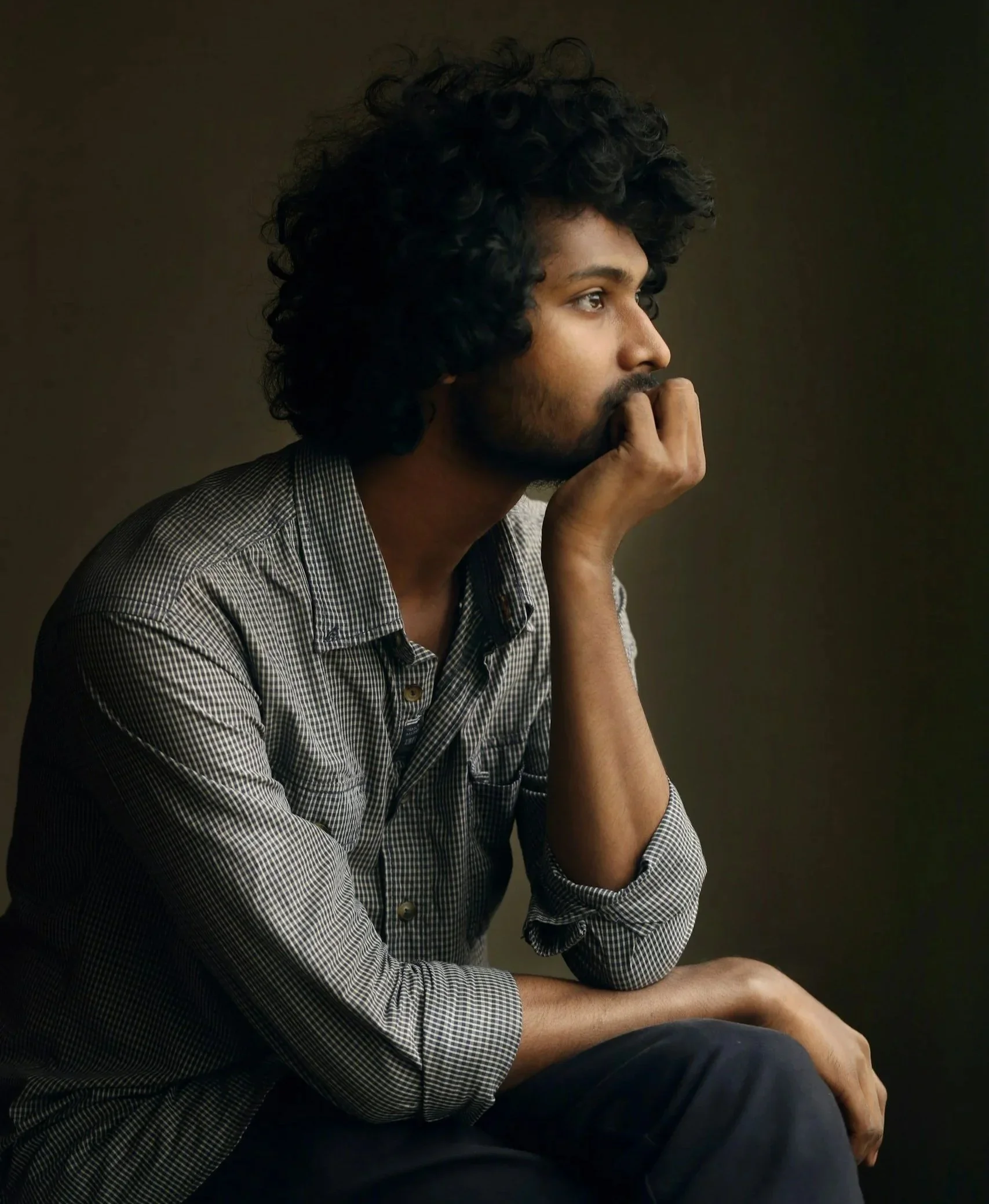 Male pondering thoughts