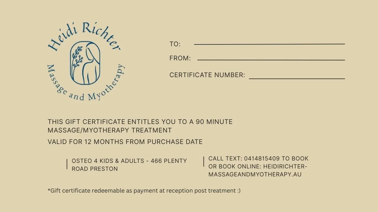 Gift Certificate Massage
