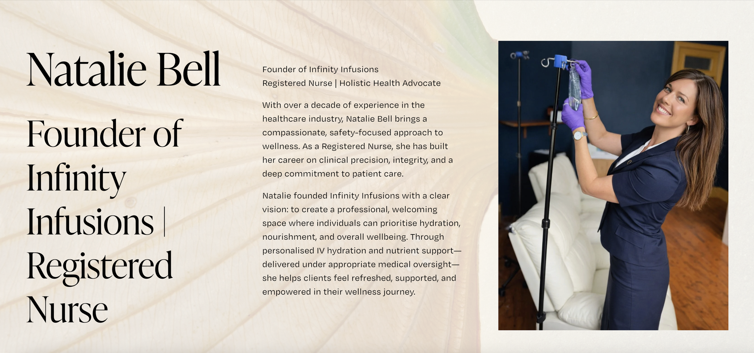 Nurse Natalie Bell about page.