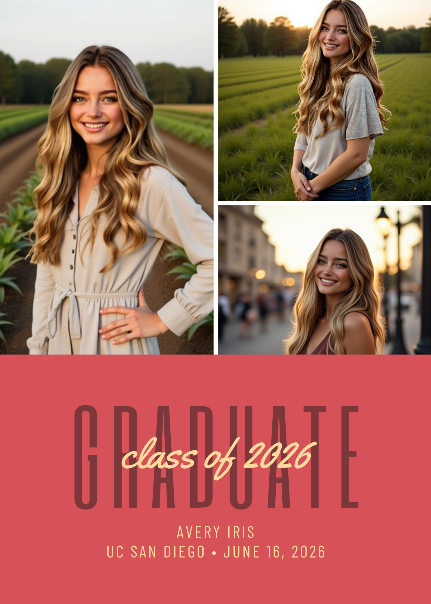 Personalized Photo Fridge Magnets: Graduation Gift, Custom 4x3