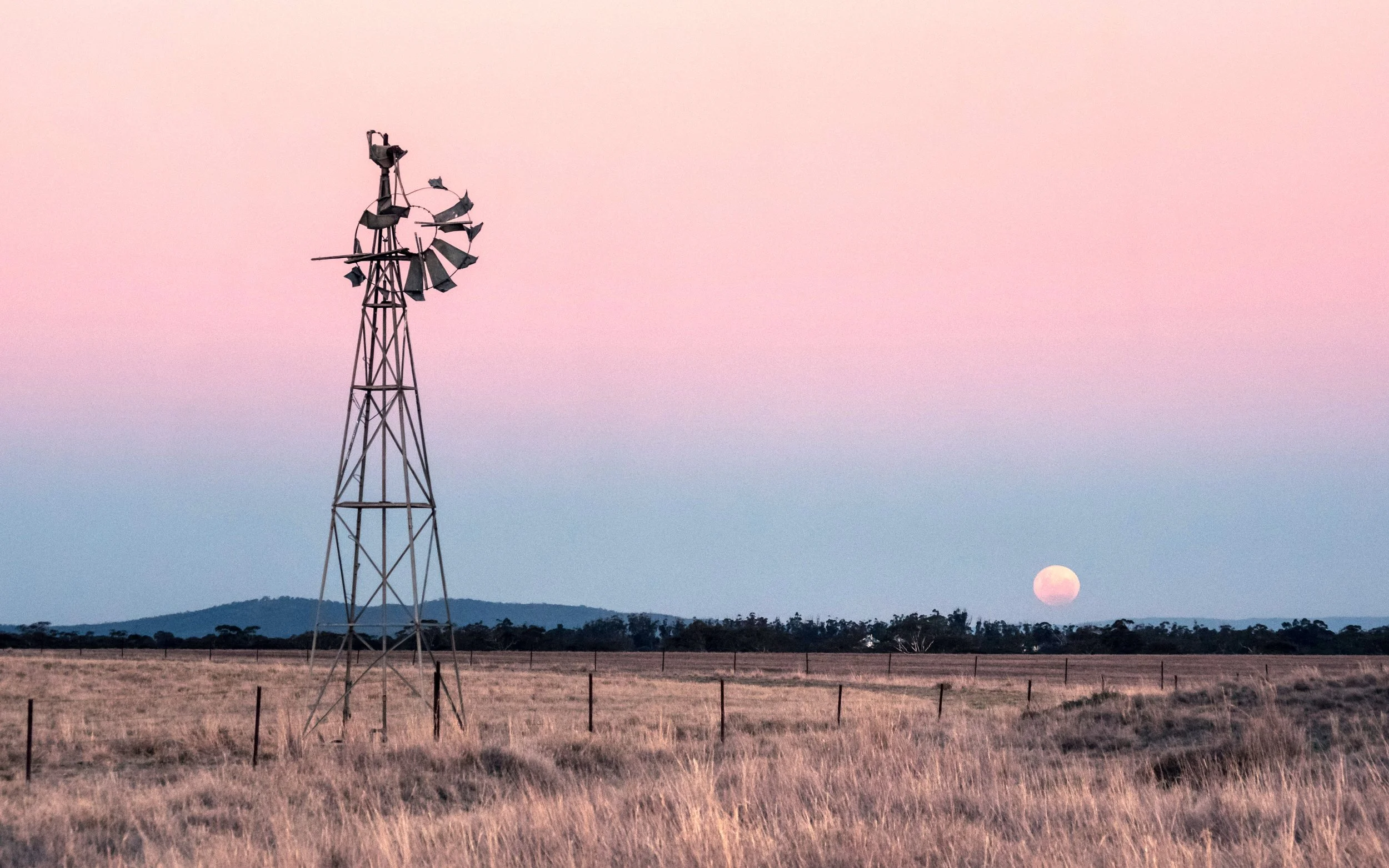 Ruined Windmill, Dusk, Marnoo, Victoria, 2025