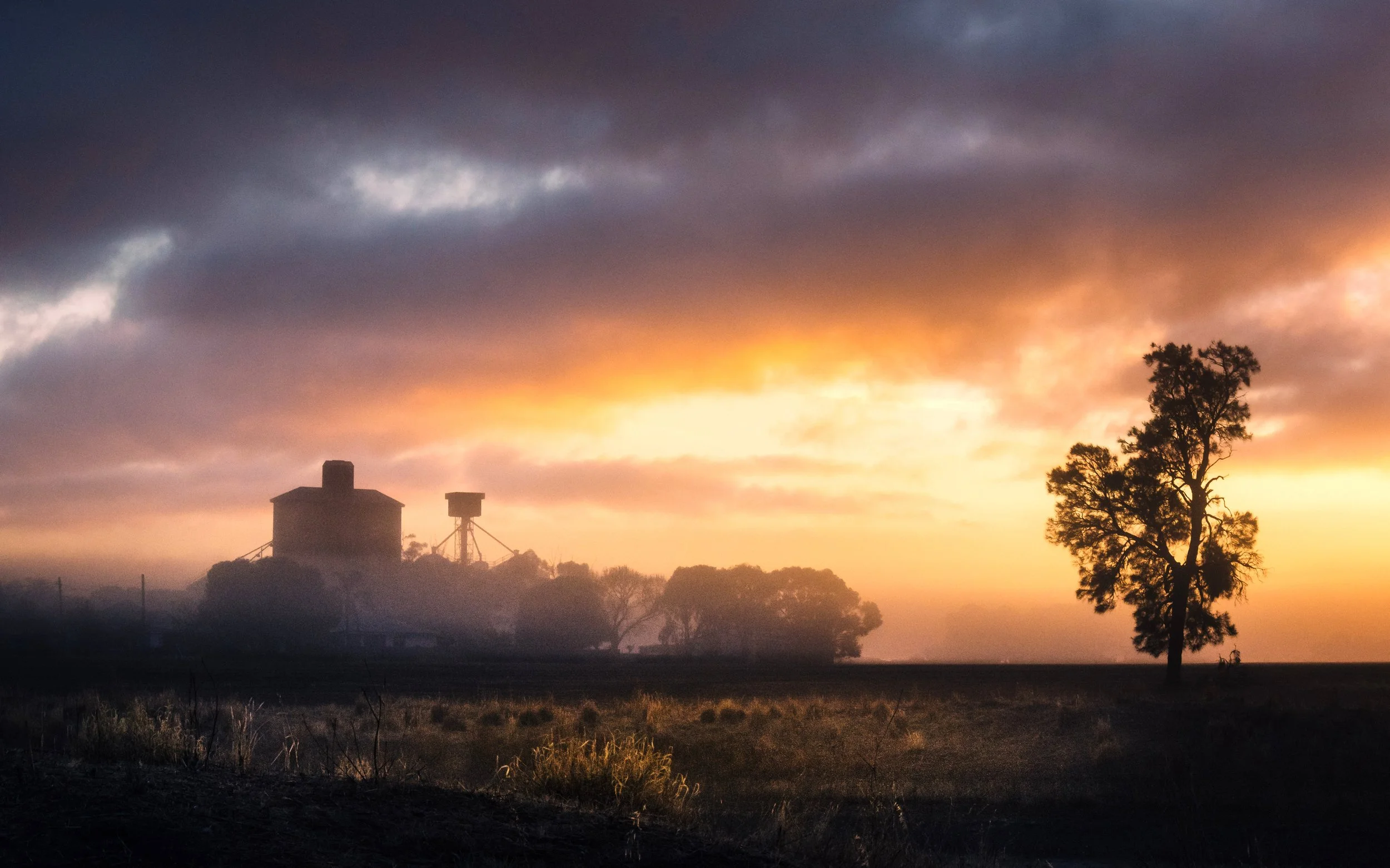 Old Silo & Winter Fog, Marnoo, Victoria, 2024
