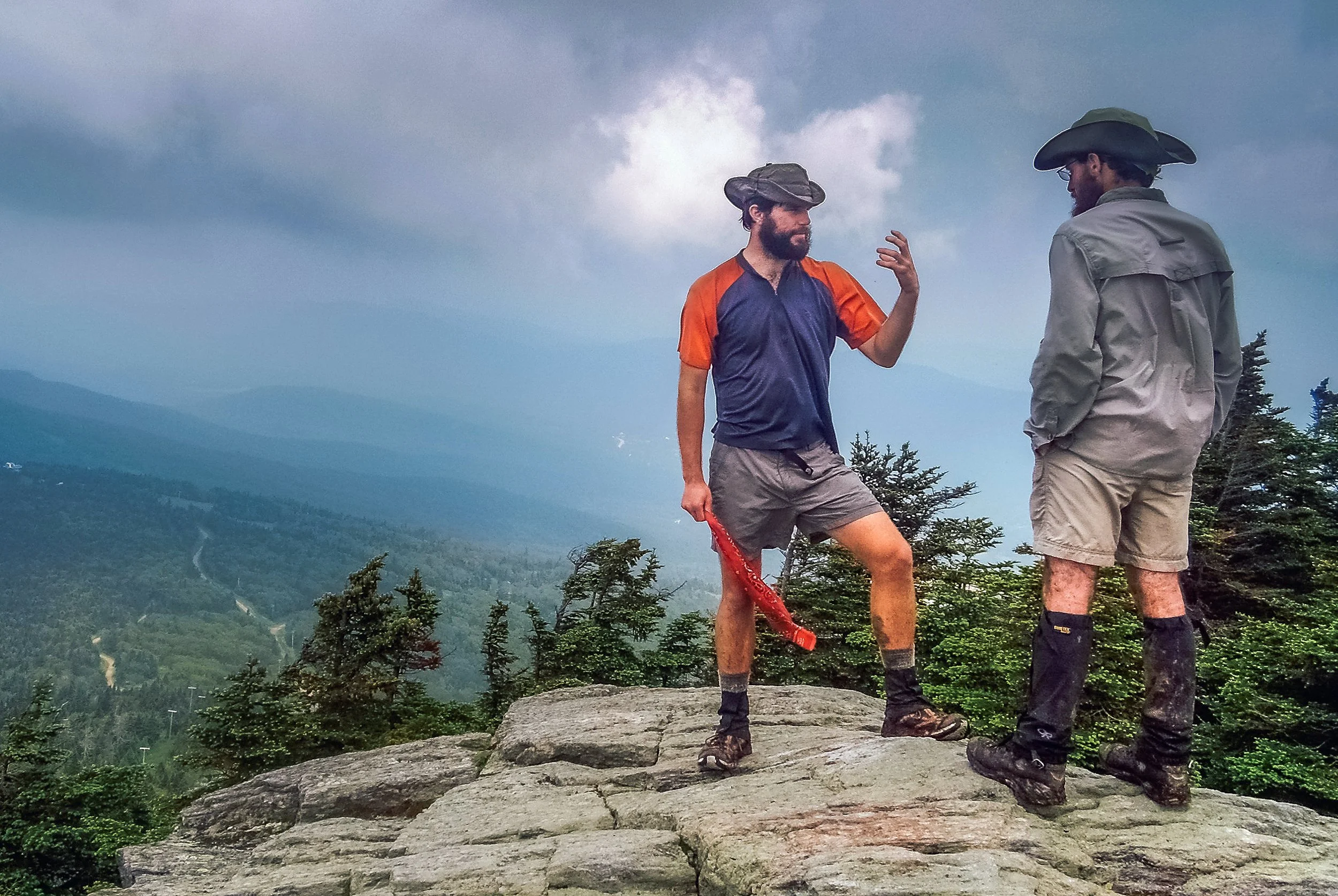 Northbound Hikers on a Massachusetts Summit, Appalachian Trail, 2006