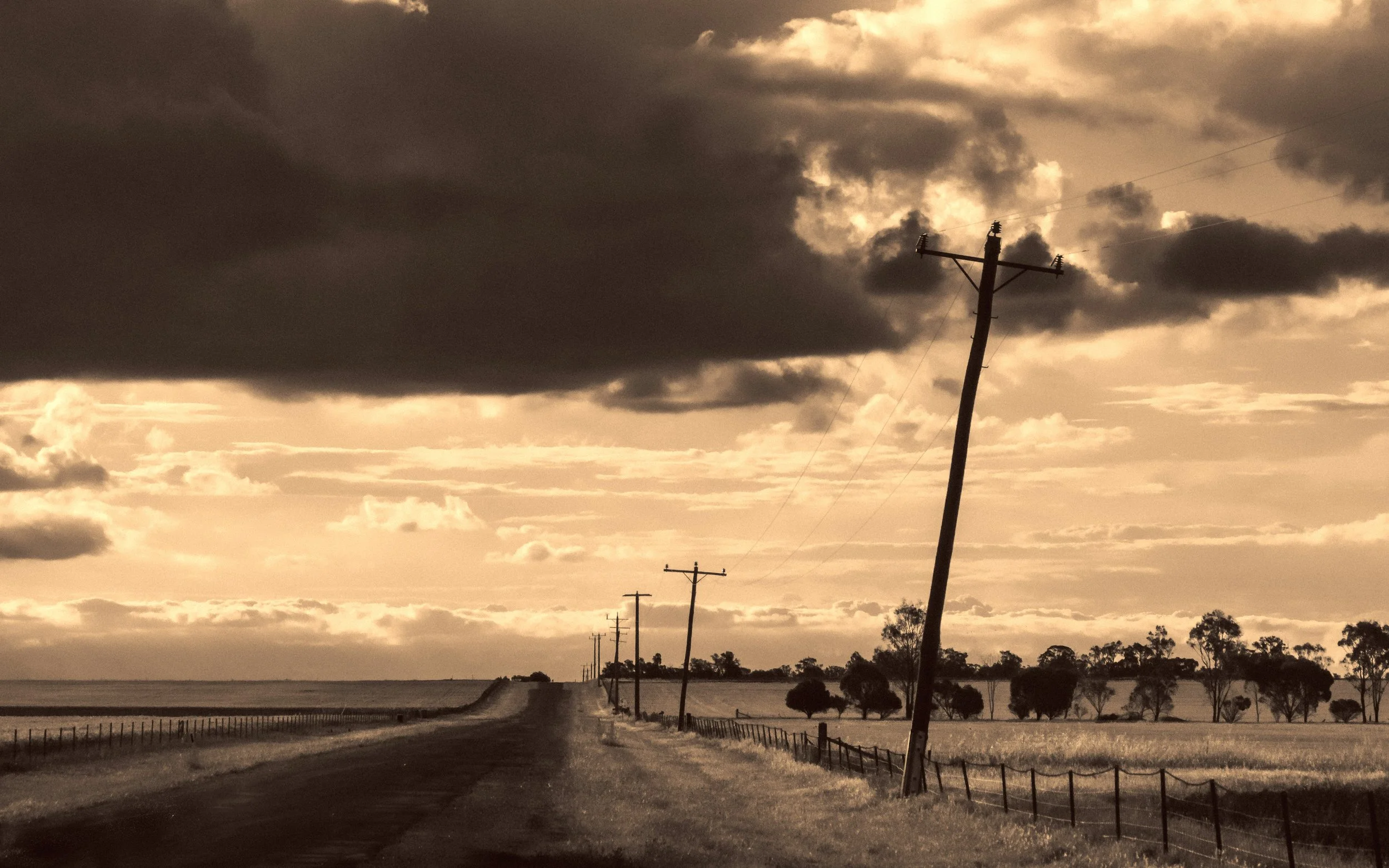 Dusk on a Wimmera Backroad, Marnoo, Victoria, 2025