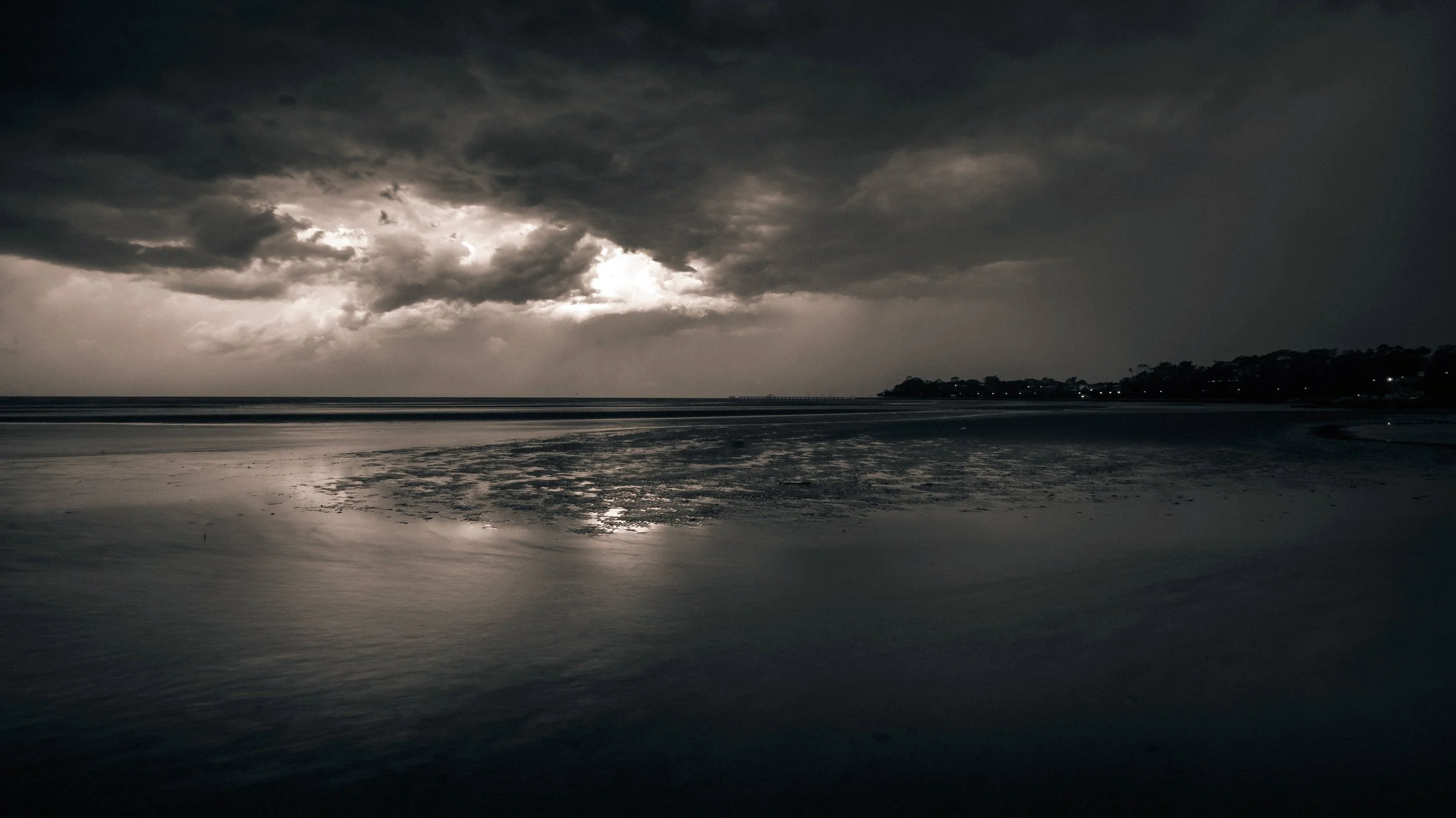 Dark Morning on the Sandgate Mudflats, Brisbane, 2017