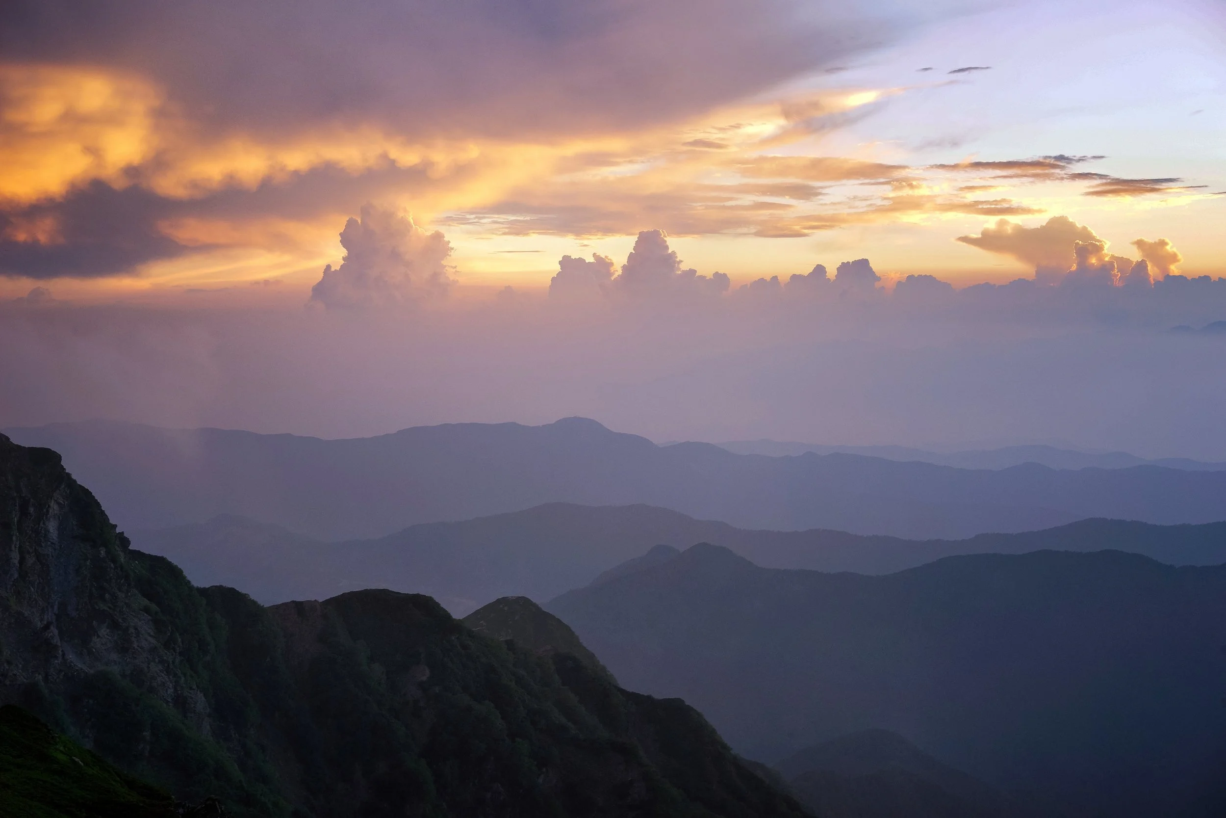 The Colours of Dusk in the South Alps, Japan, 2015