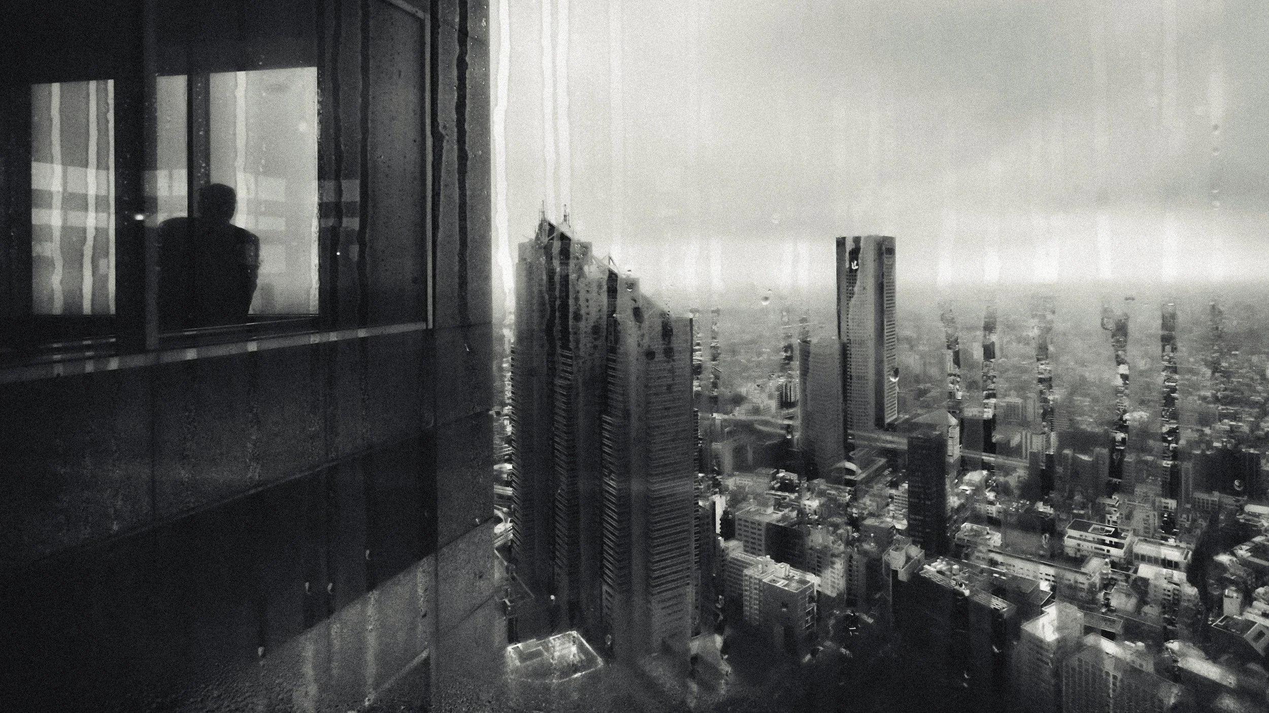 Tokyo Through a Rain-Streaked Window, Shinjuku, Tokyo, 2018