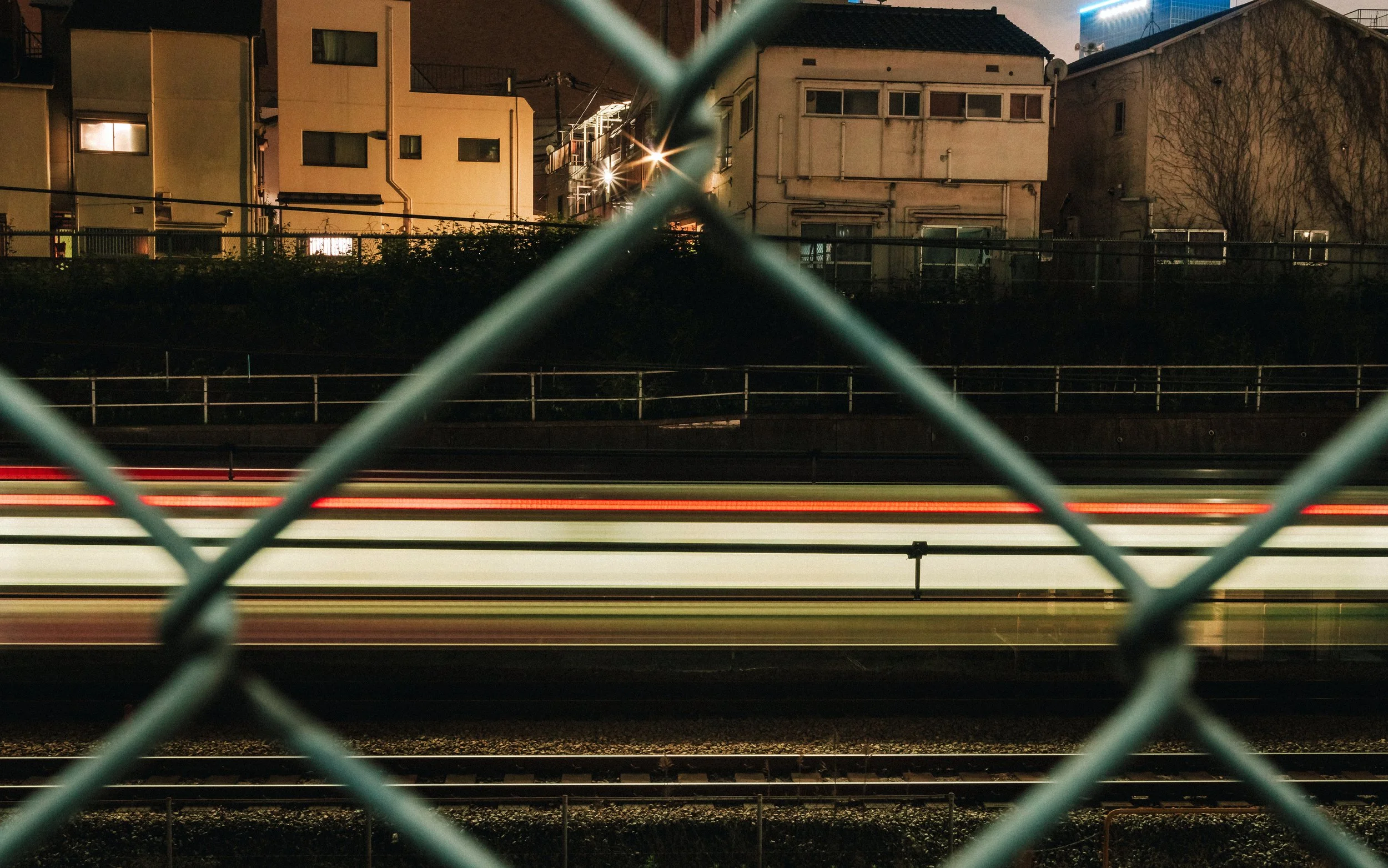 The Blur of a Yamanote Train, Evening, Ikebukuro, Tokyo, 2023