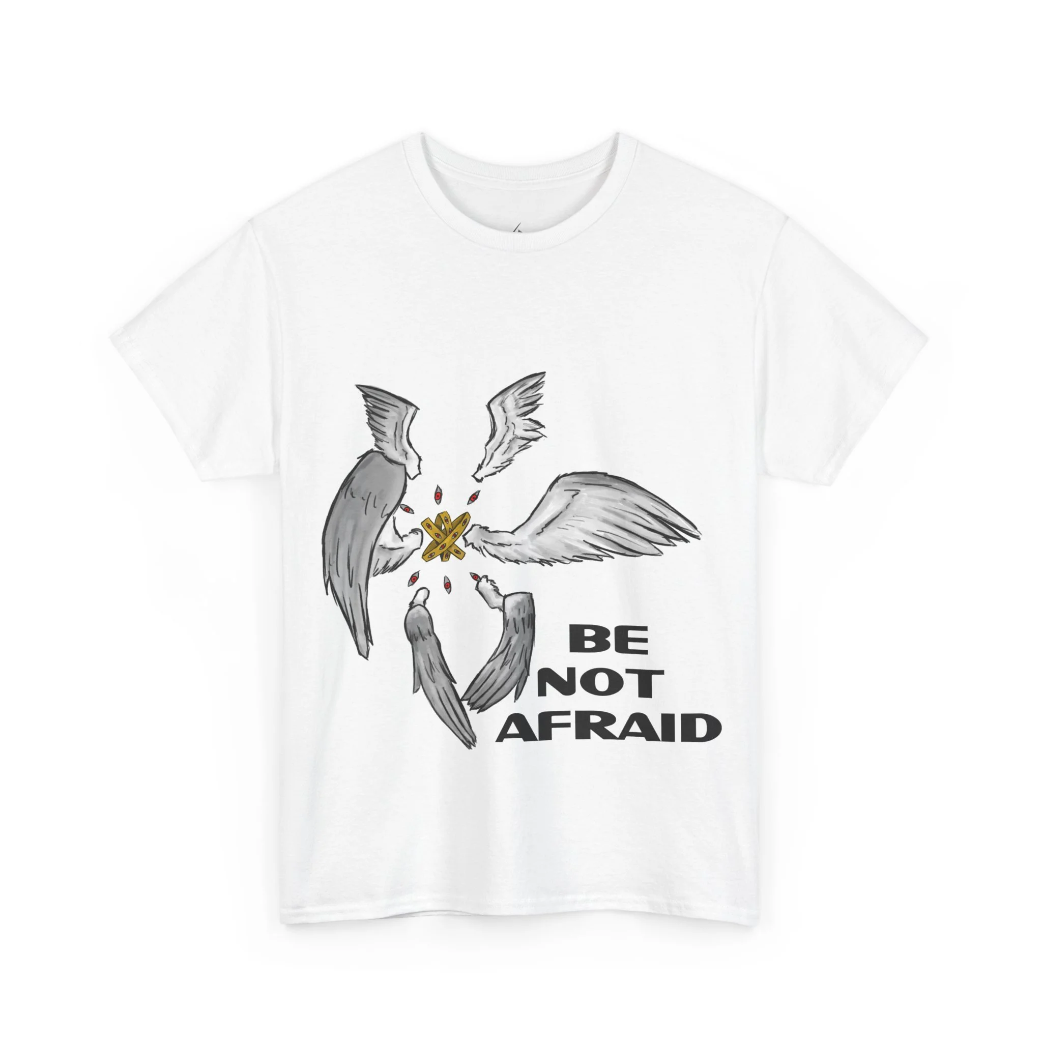 Biblically Accurate Seraphim T-Shirt — Angelic Illustration Tee